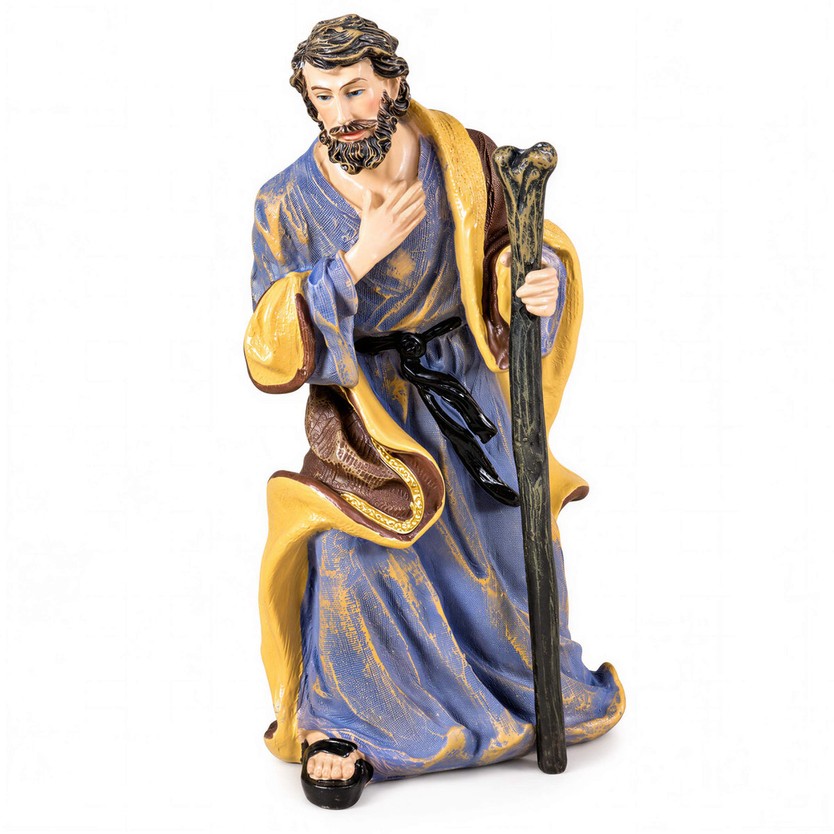 Krippenfiguren Set 7-teilig Weihnachtskrippe Figuren Heilige Familie und Heilige Drei Könige