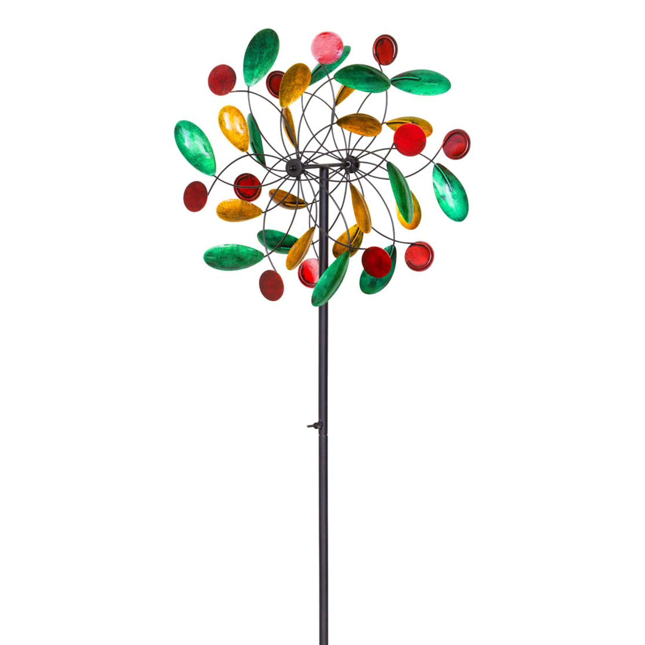 Kinetic Art Metall Windrad Paddle Wheel Duett Windspiel Metall Garten Windrad stehend