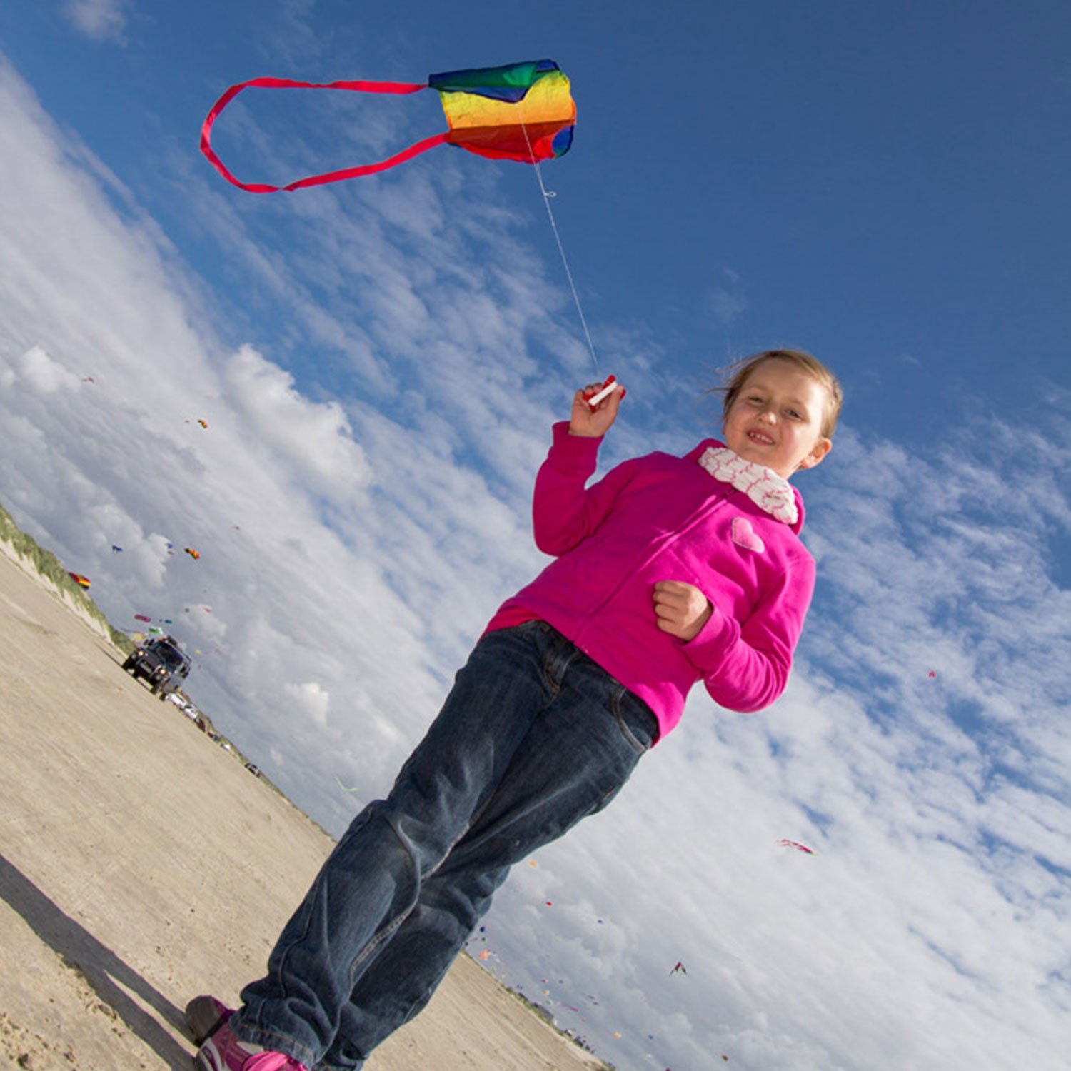 Kinderdrachen Einleiner Pocket Sled Rainbow HQ Drachen