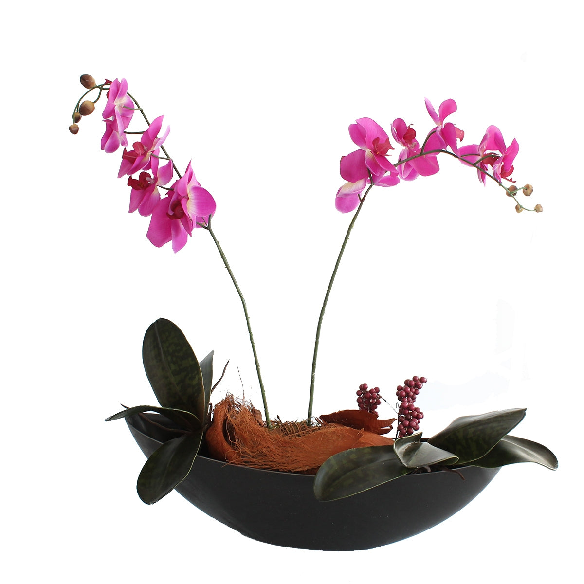 Pflanzschale „Boat“ aus recyceltem Kunststoff – Blumentopf länglich in Anthrazit oder Sand