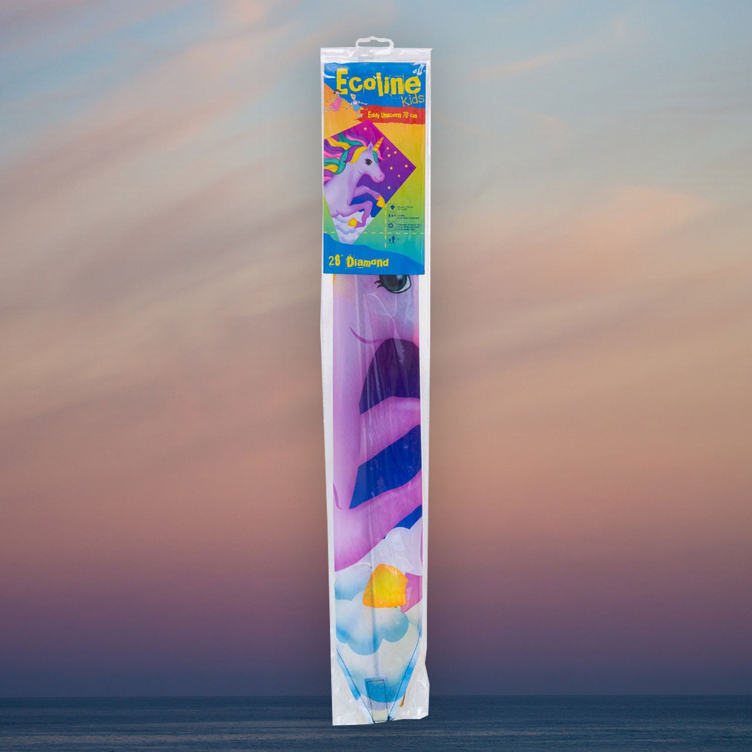 Kinderdrachen Einleiner Drachen HQ Eddy Unicorn 70 cm Flugdrache