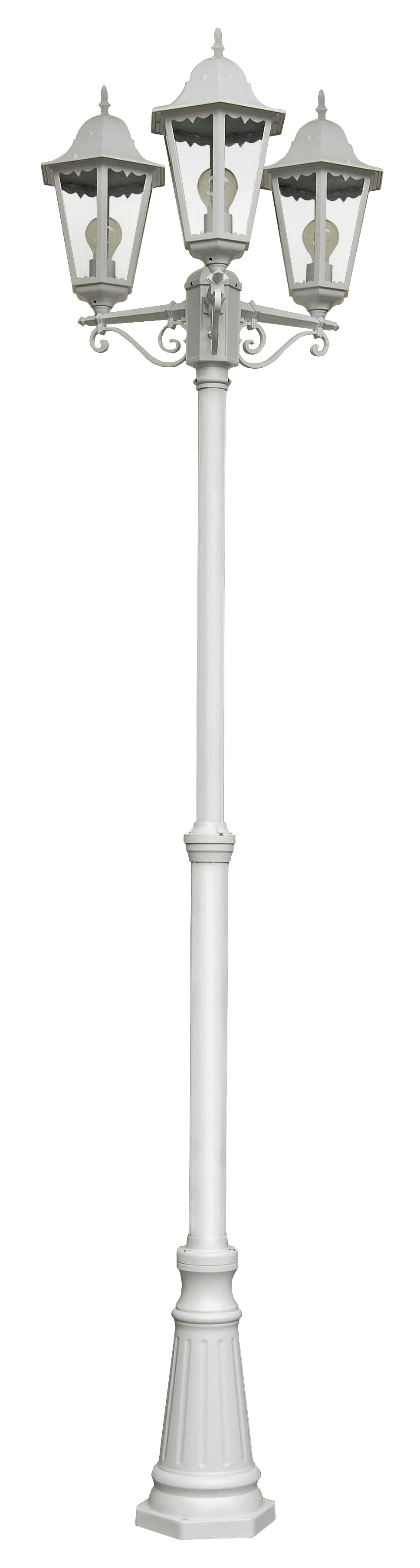 Kandelaber NORDERNEY weiß Gartenbeleuchtung Standlaterne Außenlampe elegant Hilight