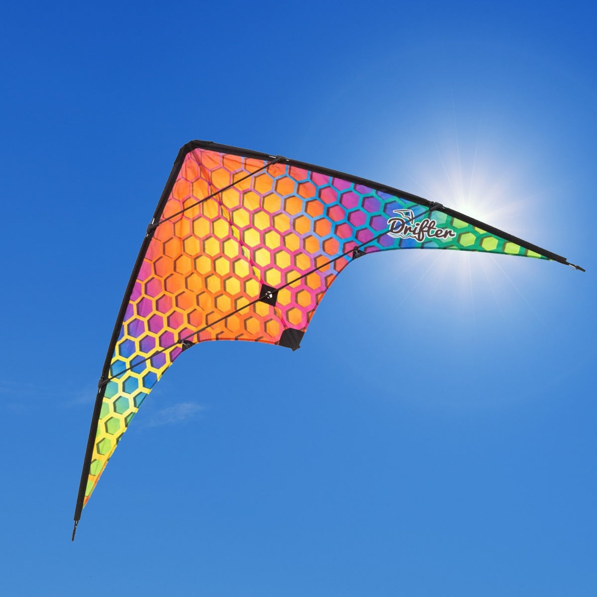 Kinderdrachen Lenkdrachen Drachen HQ Drifter Rainbow Mesh 160 cm Flugdrache