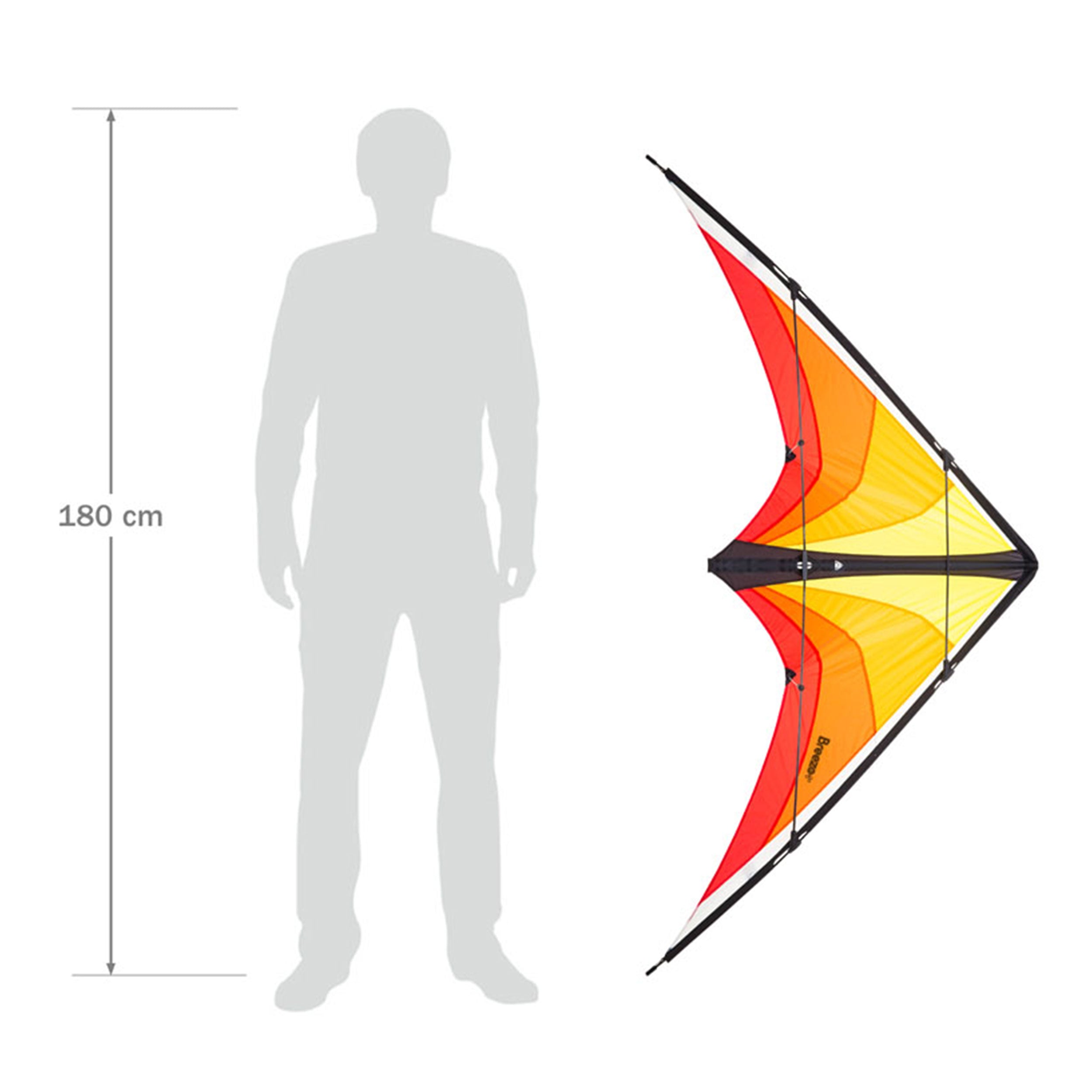 HQ Kinderdrachen Zweileiner Lenkdrachen Breezo Blaze R2F 170 cm