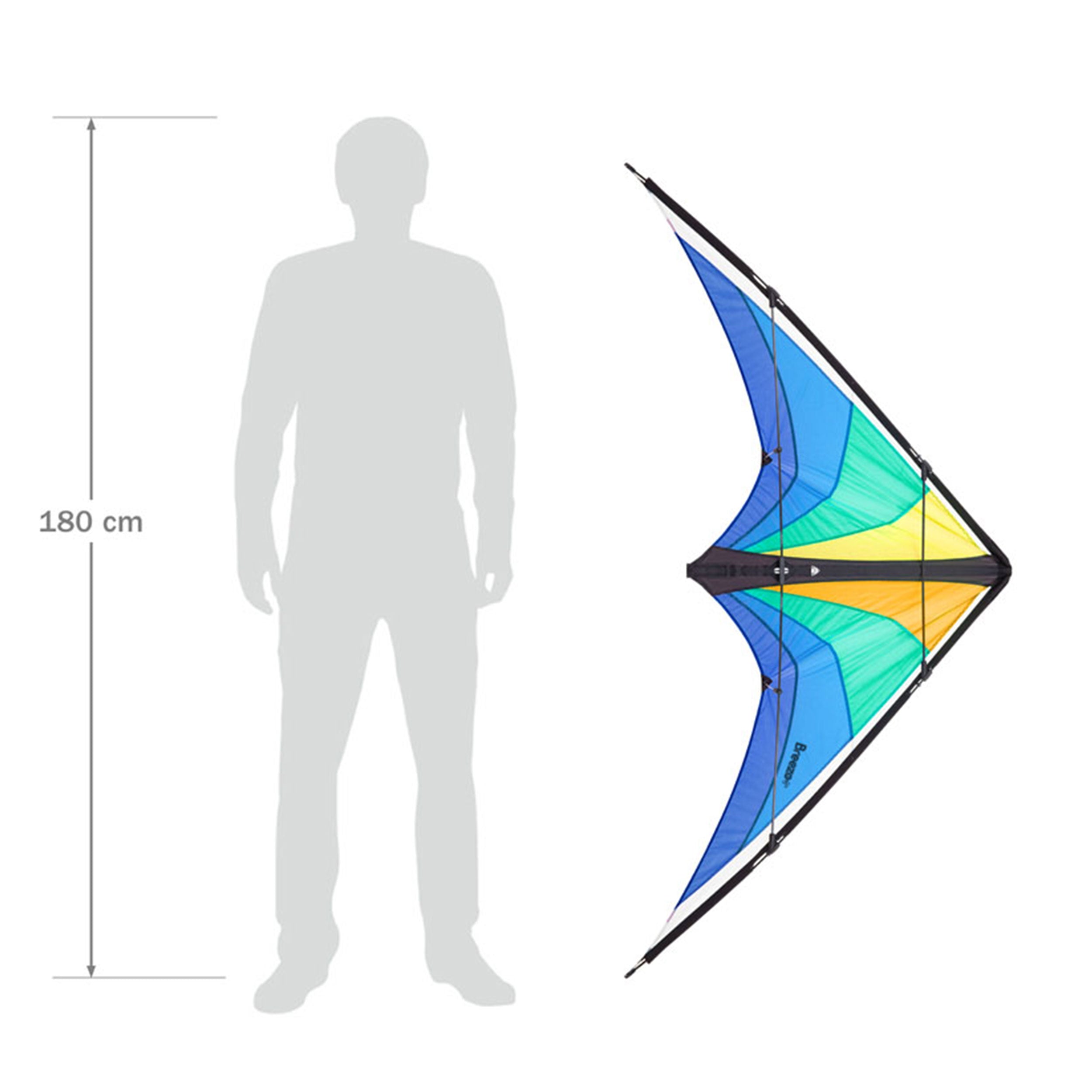 HQ Kinderdrachen Zweileiner Lenkdrachen Breezo Freeze R2F 170 cm