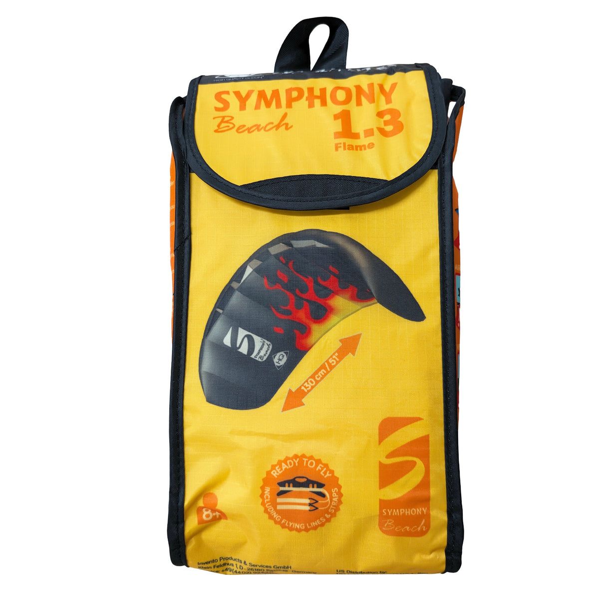 HQ Lenkmatte Symphony Beach III 1.3 Flame R2F Allround Lenkdrachen Kite