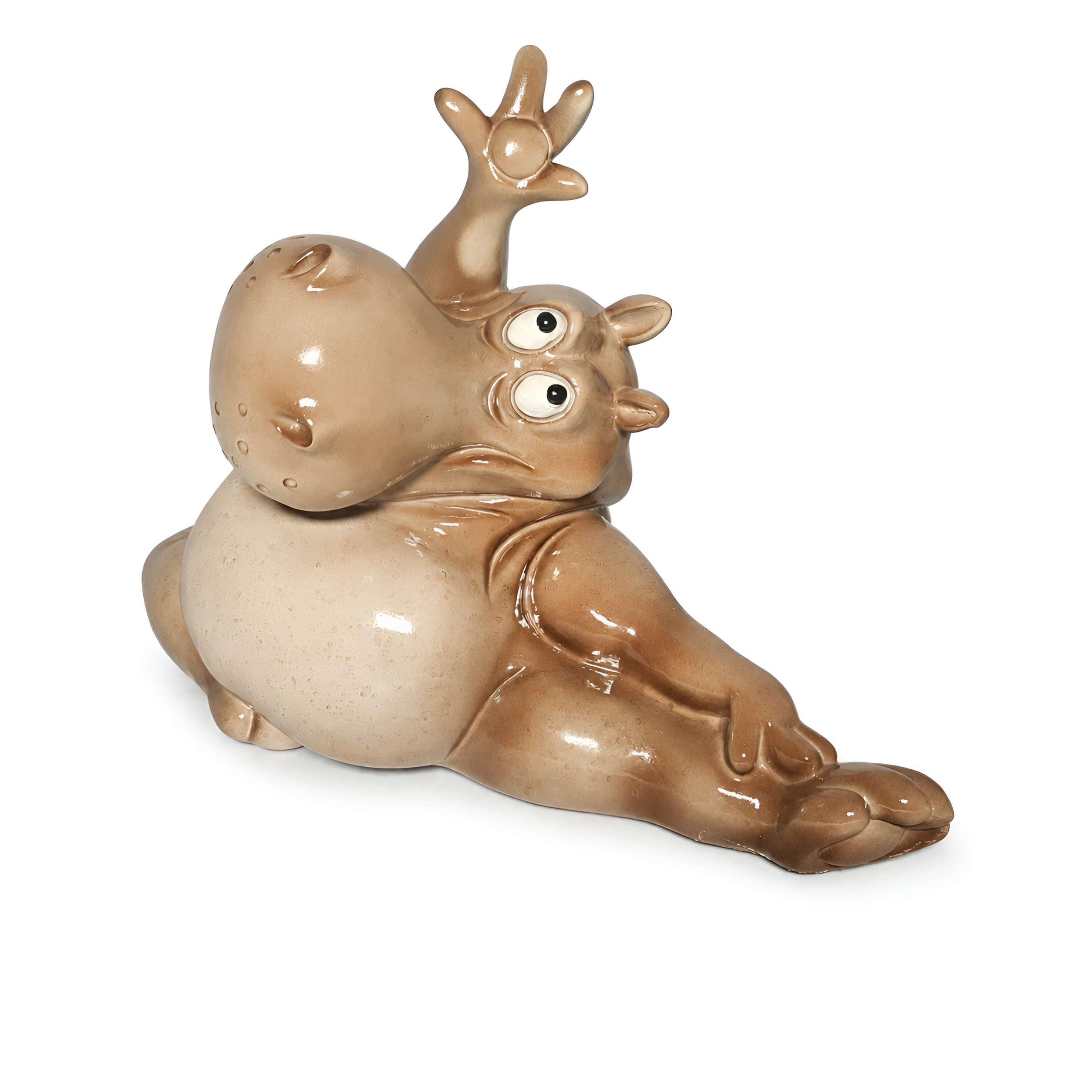 Yoga Nilpferd Figur glänzend sitzend & Stretch für innen und außen