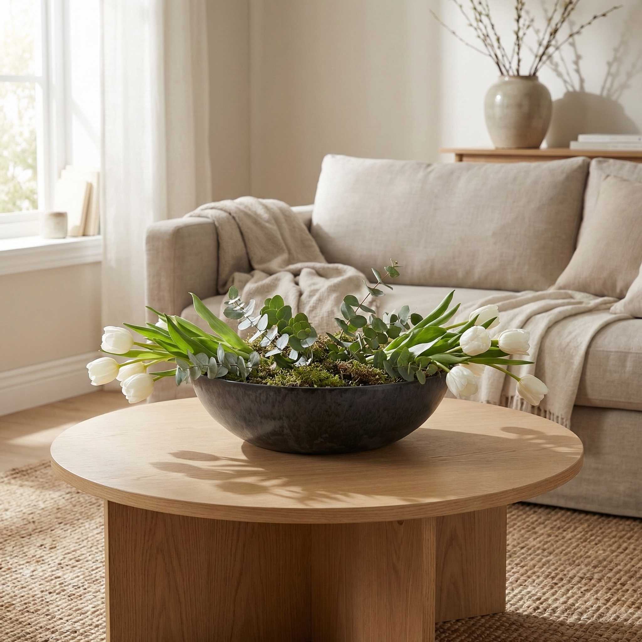 Pflanzschale „Bowl“ Serie Stone – Blumentopf Schale aus recyceltem Kunststoff Anthrazit oder Sand