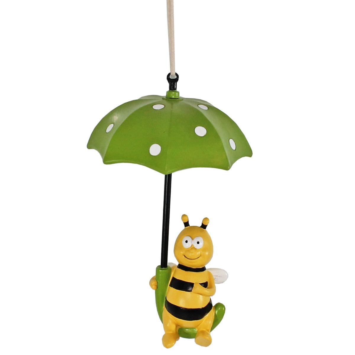 Hängedeko Tierfigur mit Regenschirm - Fenster Hängedeko für Garten mit Biene oder Hunde Figuren