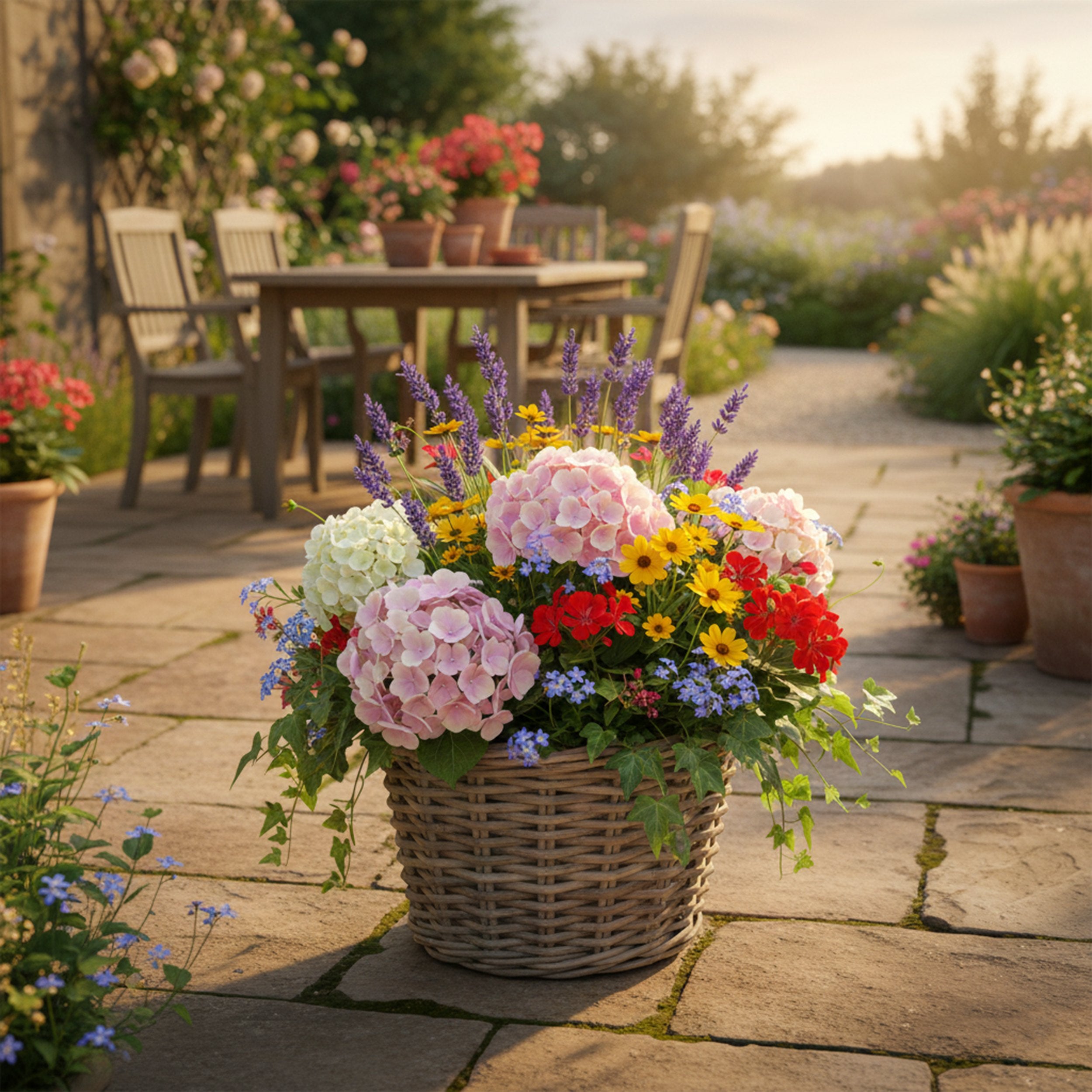 Weidekorb mit Henkel "Potato" | Weidekorb rund Pflanzkorb Weide | Handgefertigter Weidekorb für Bepflanzung und Aufbewahrung verschiedene Größen