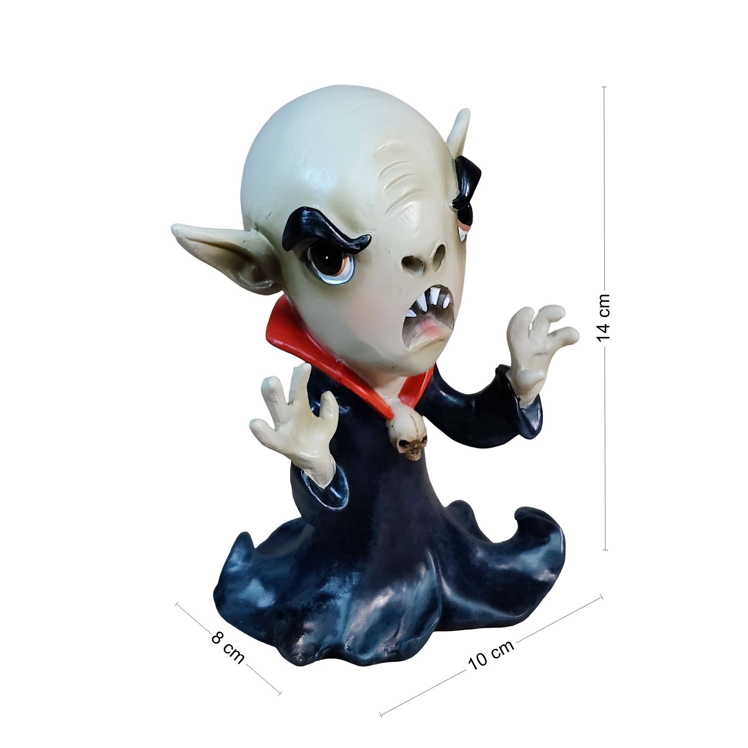 Vampir Figuren Halloween – handbemalte Deko Vampire aus Polyresin, gruselige Halloween Deko für Haus, Garten & Halloweenparty