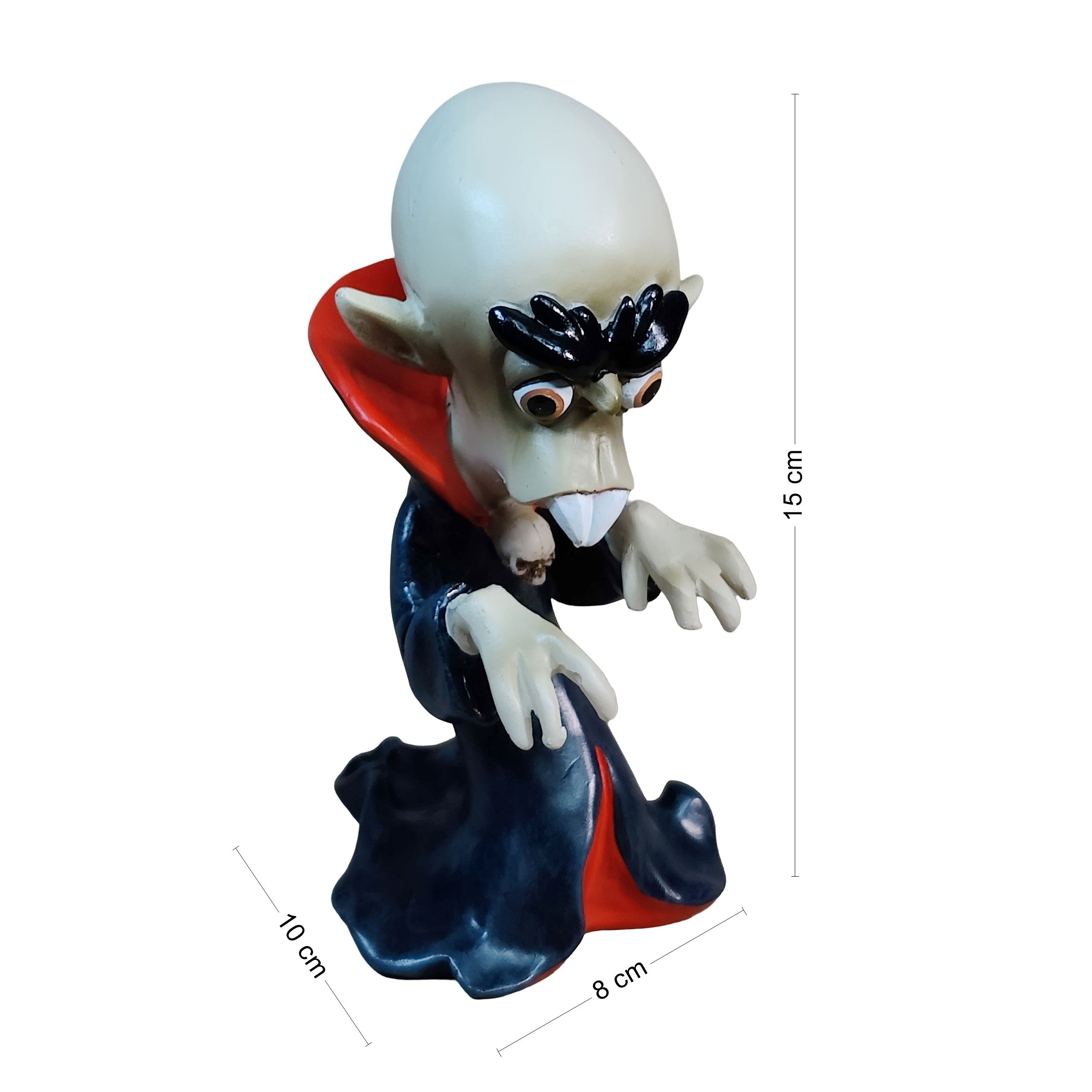 Vampir Figuren Halloween – handbemalte Deko Vampire aus Polyresin, gruselige Halloween Deko für Haus, Garten & Halloweenparty