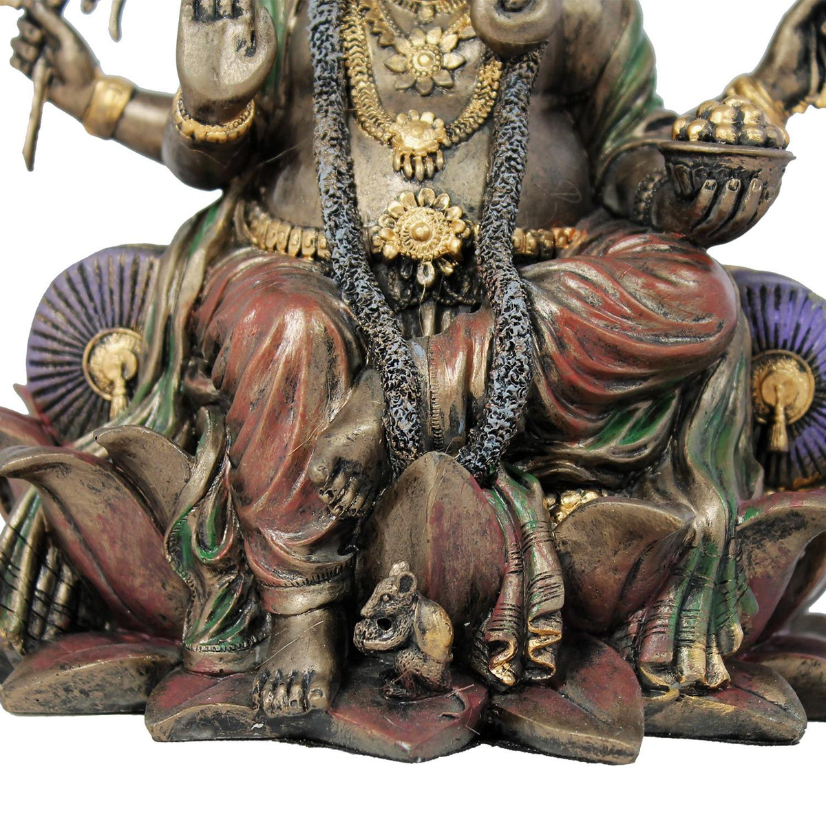Majestätische Ganesha-Dekofigur in bronzierter Optik – Detailreiche Skulptur für asiatisches Flair