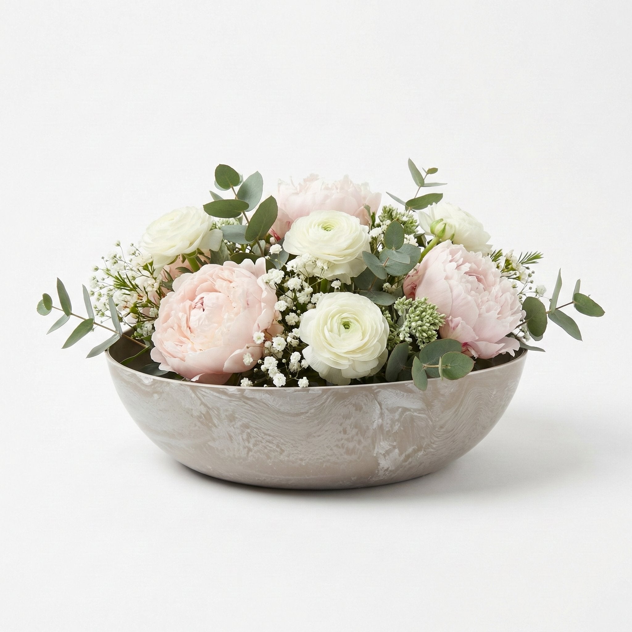 Pflanzschale „Bowl“ Serie Stone – Blumentopf Schale aus recyceltem Kunststoff Anthrazit oder Sand