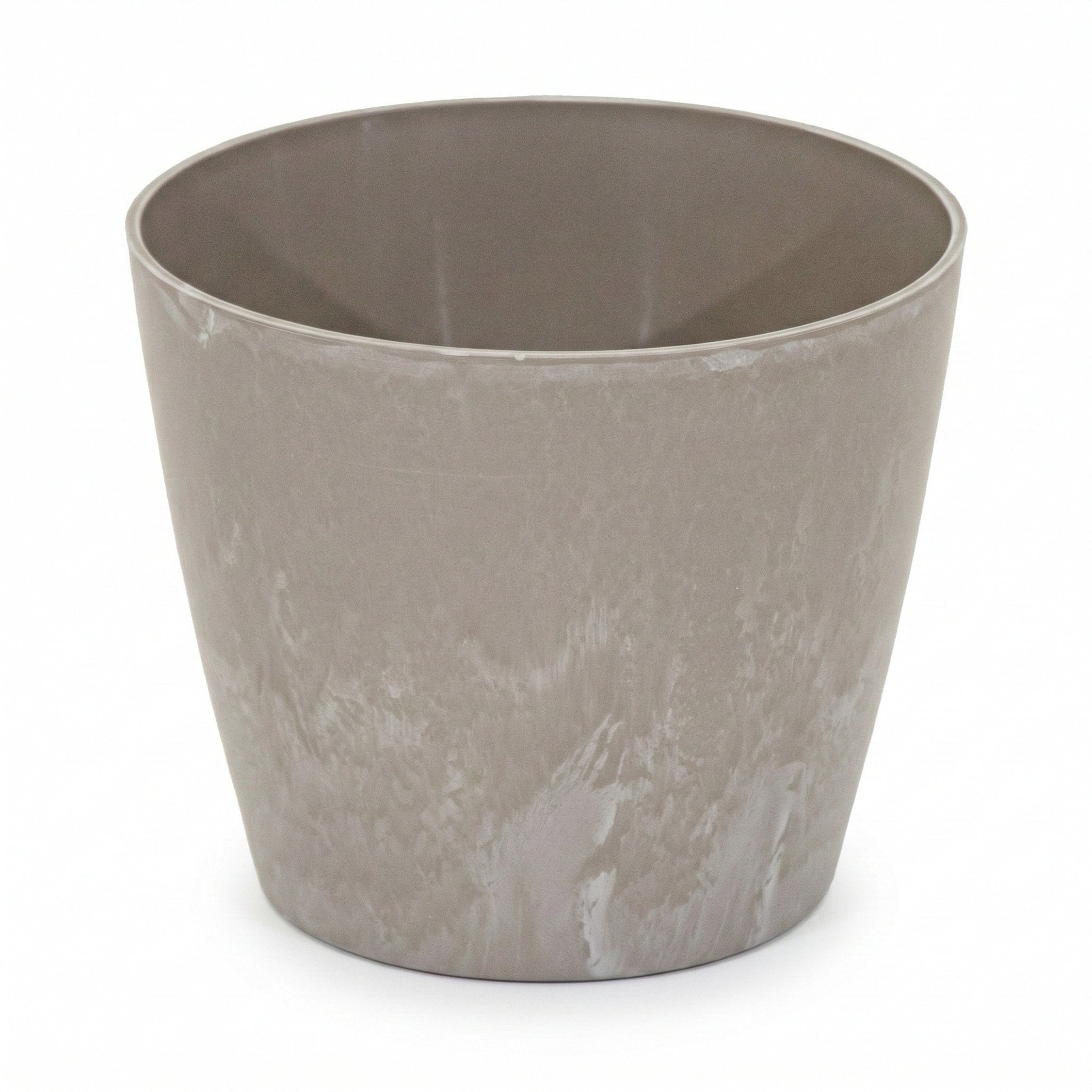 Blumentopf „Bullit“ Serie Stone – Pflanztopf rund aus recyceltem Kunststoff Anthrazit oder Sand