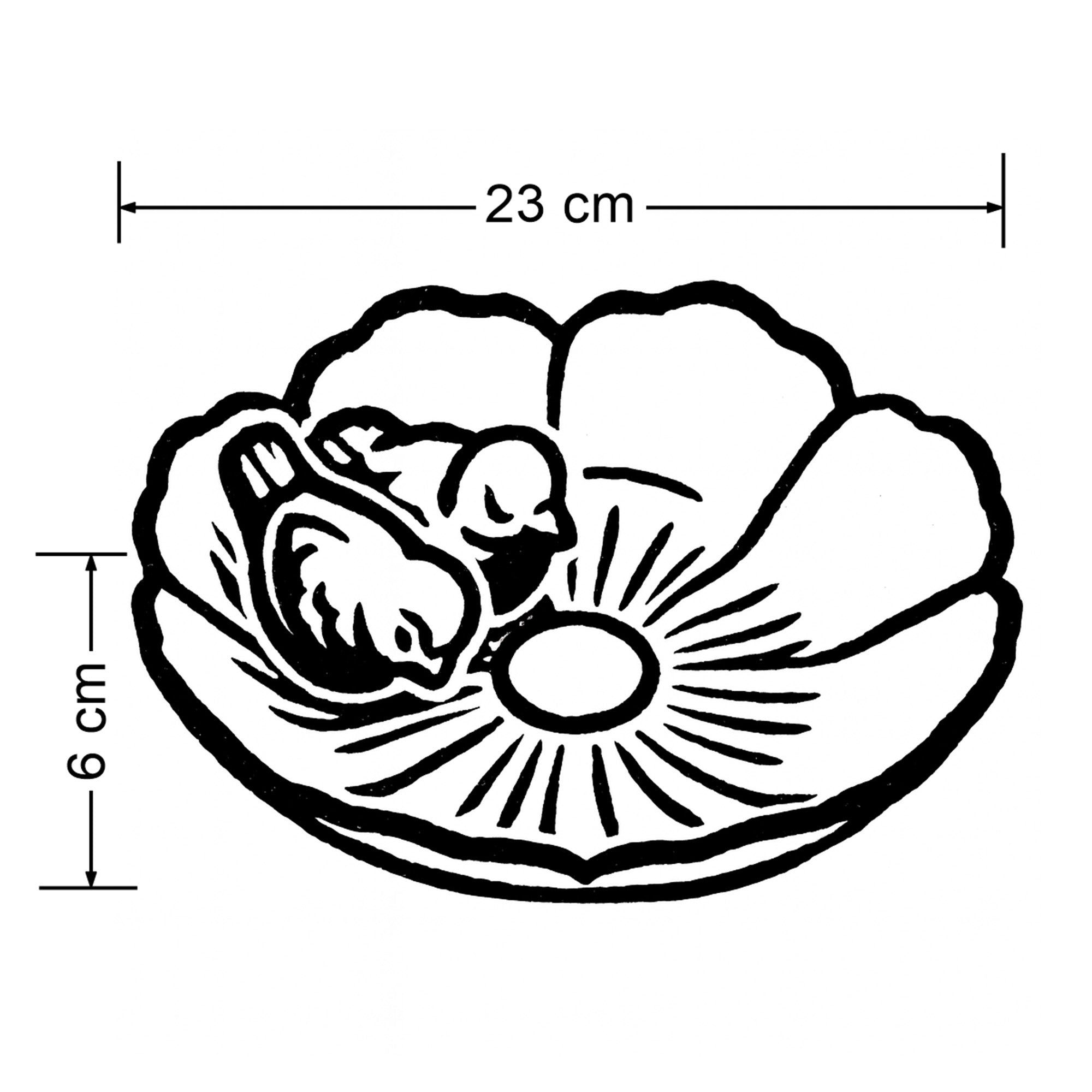 Vogeltränke winterfest | Royal | glasierte Vogeltränke für den Garten | mit Deko-Vögeln – rund, wetterfest, farbig, 23 und 28 cm