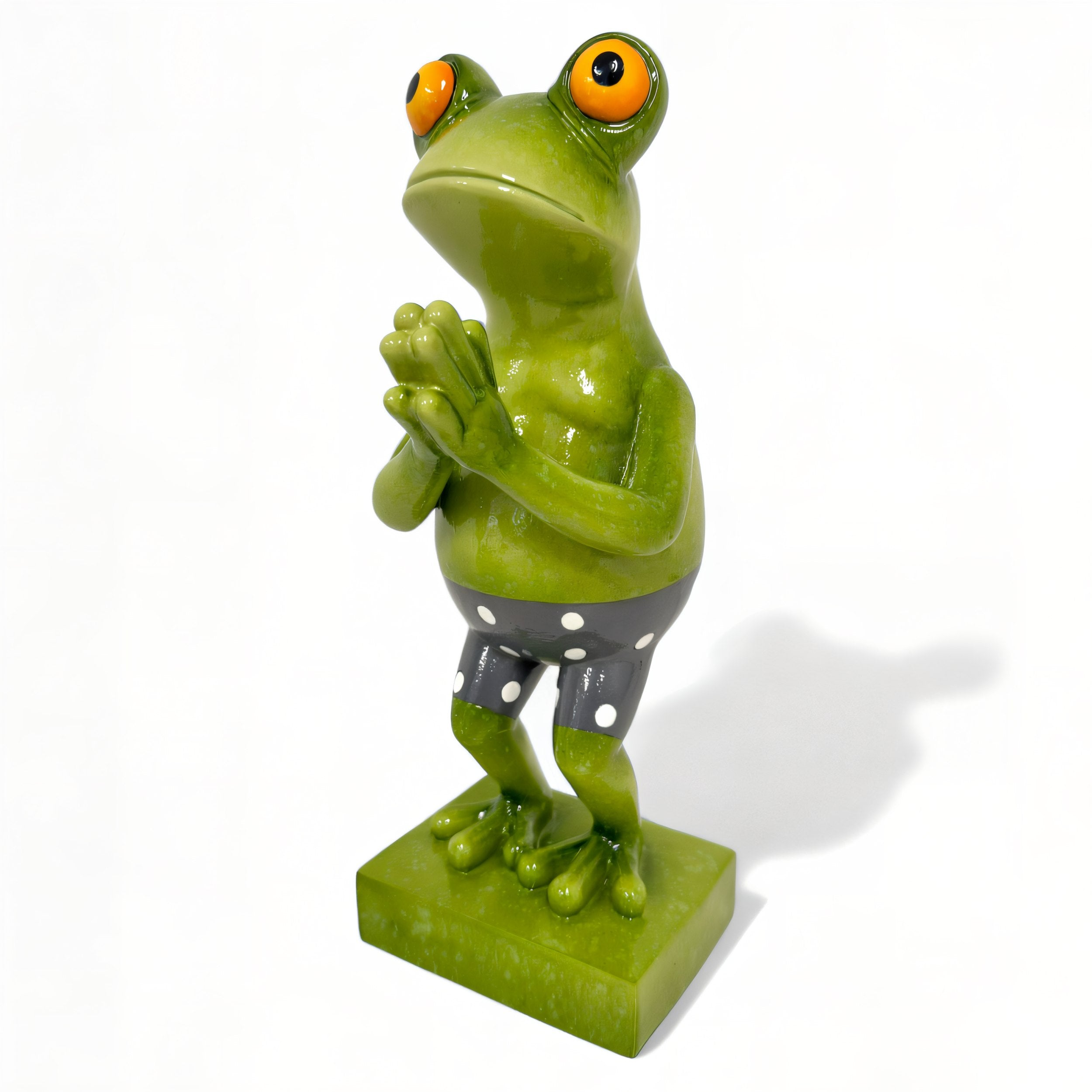 Frosch Dekofigur lustiger Badefrosch 30 cm grün Gartenfigur Frosch Froschfigur Pooldeko