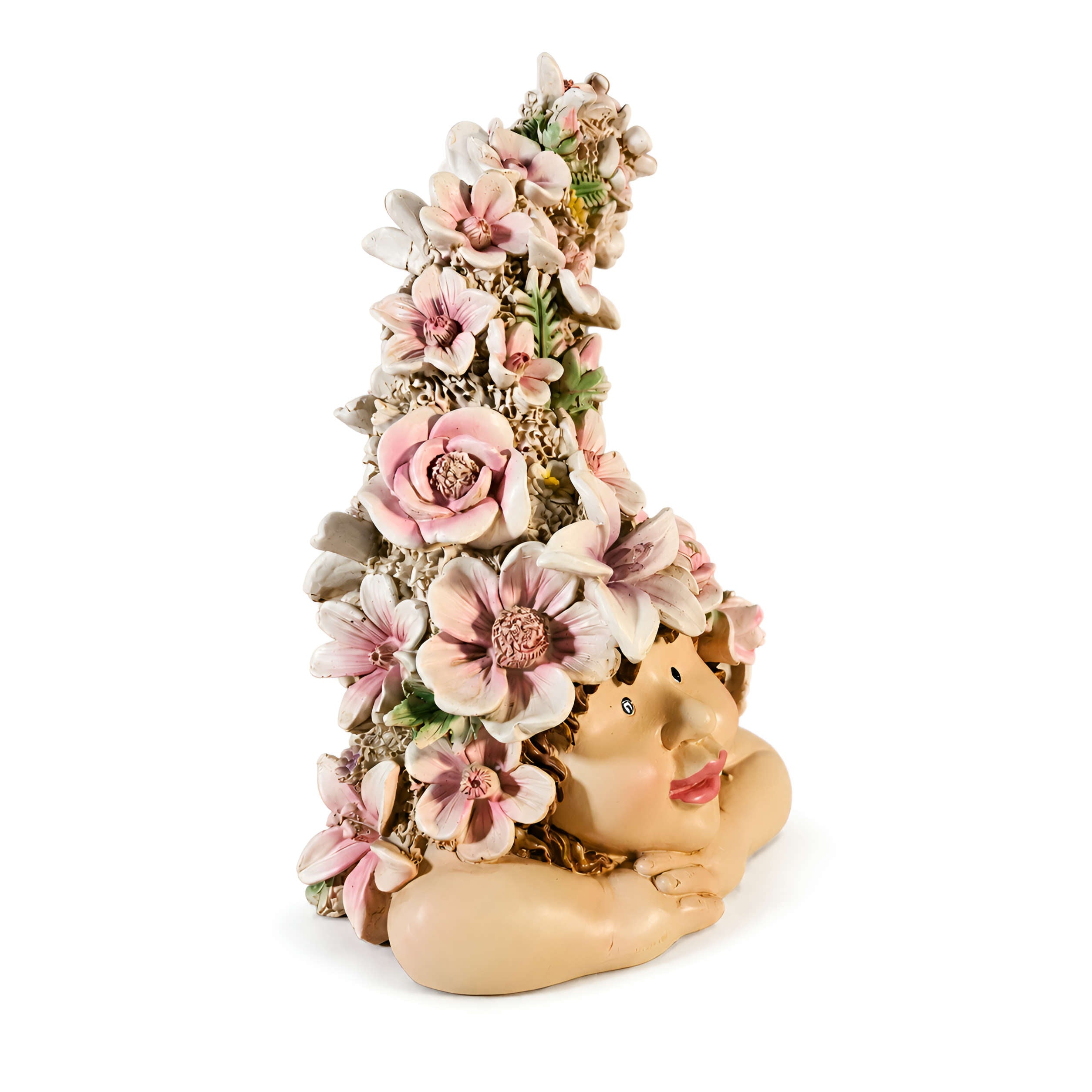 Blumenkind Dekofigur Blumenmädchen Figur für Haus & Garten in 2 Größen