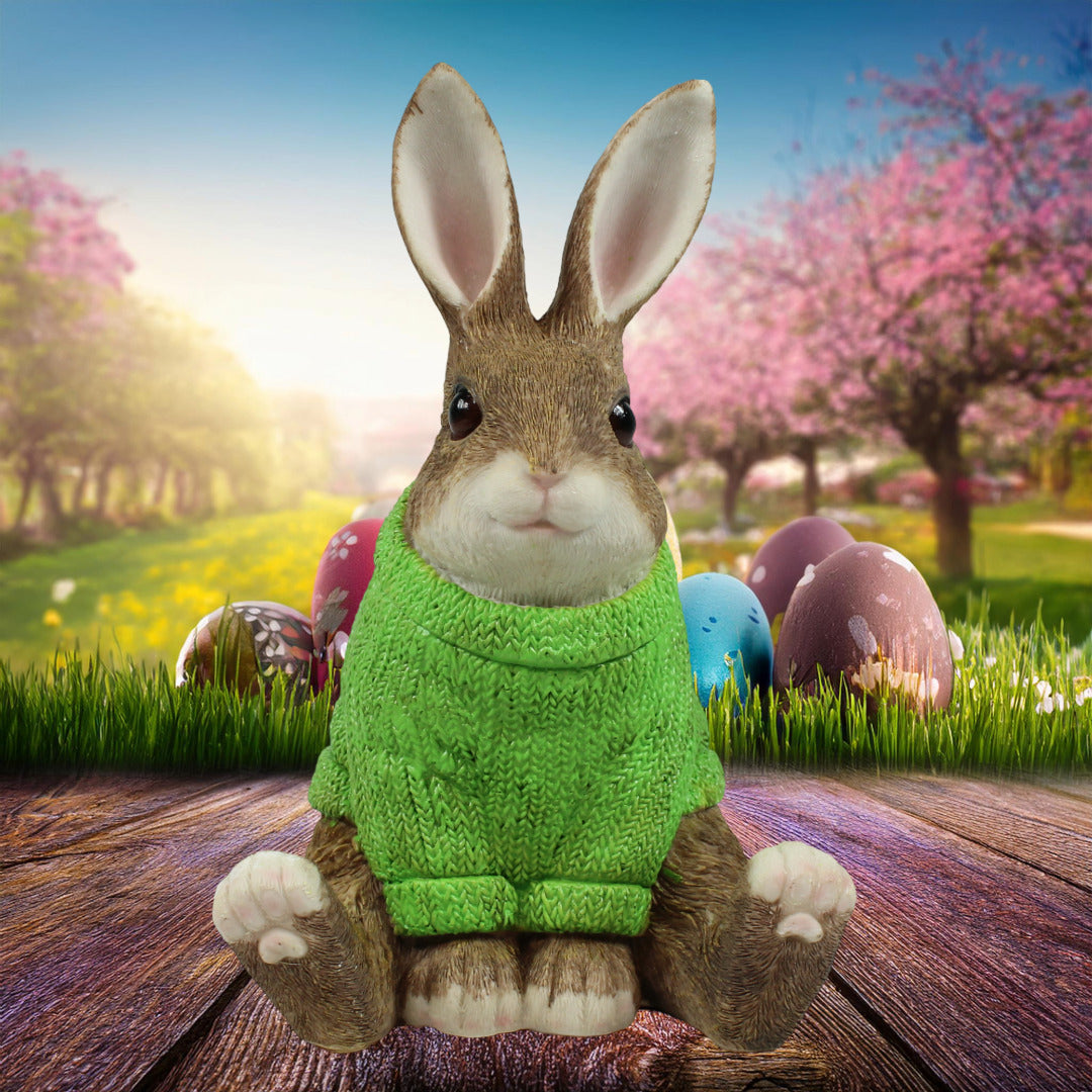 Dekohasen mit Pullover Osterhase Deko klein Deko Hasen für den Garten versch. Farben