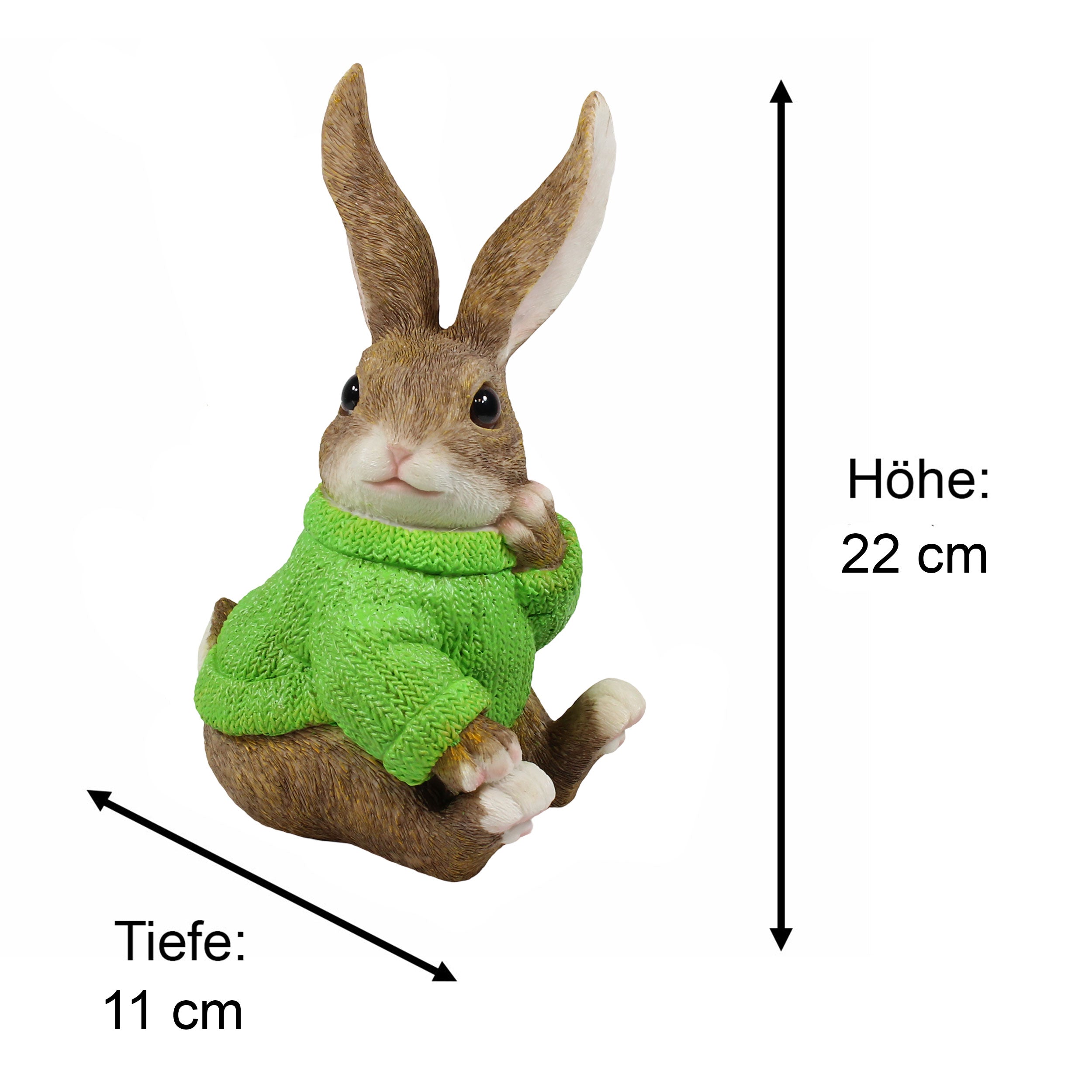 Dekohasen mit Pullover Osterhase Deko klein Deko Hasen für den Garten versch. Farben