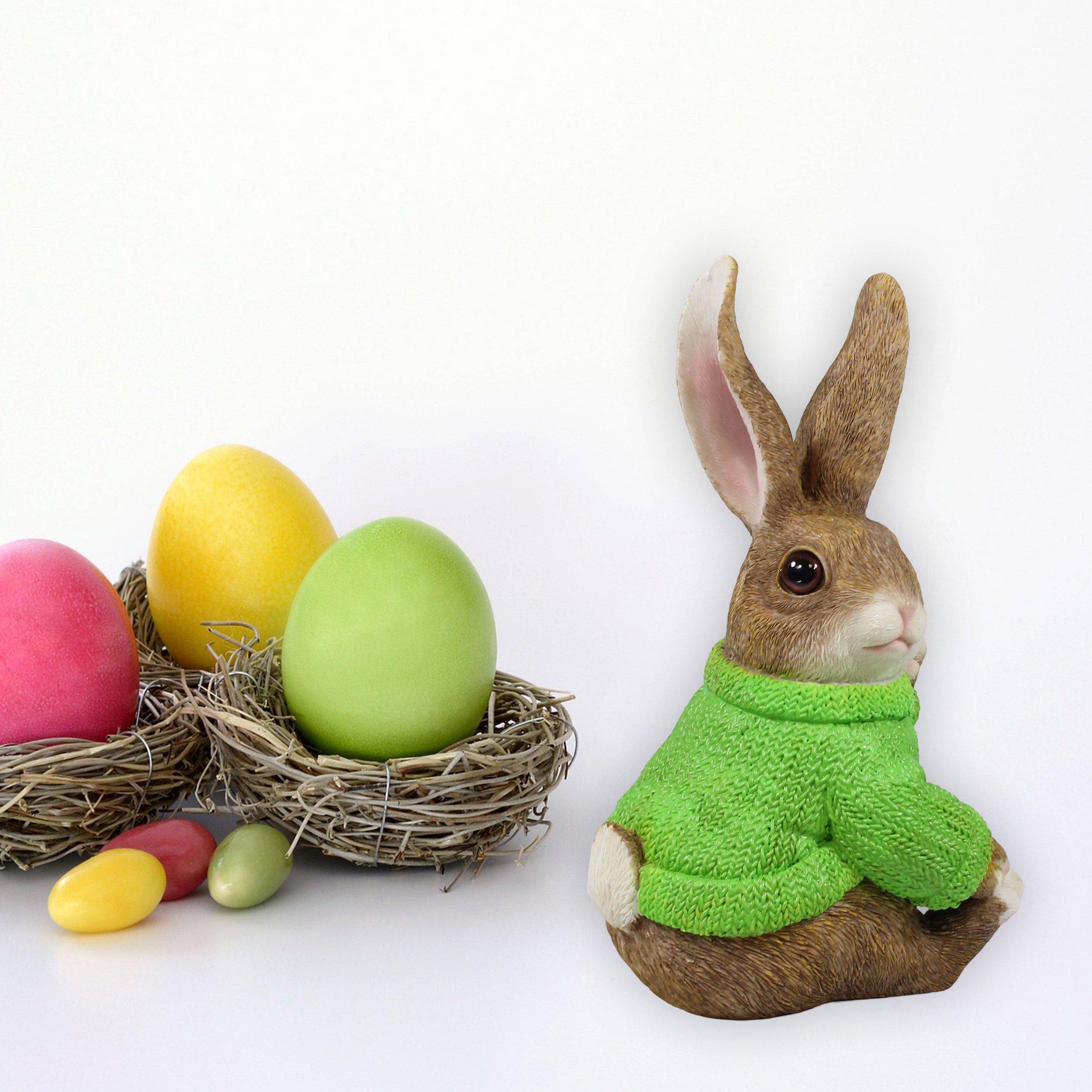 Dekohasen mit Pullover Osterhase Deko klein Deko Hasen für den Garten versch. Farben