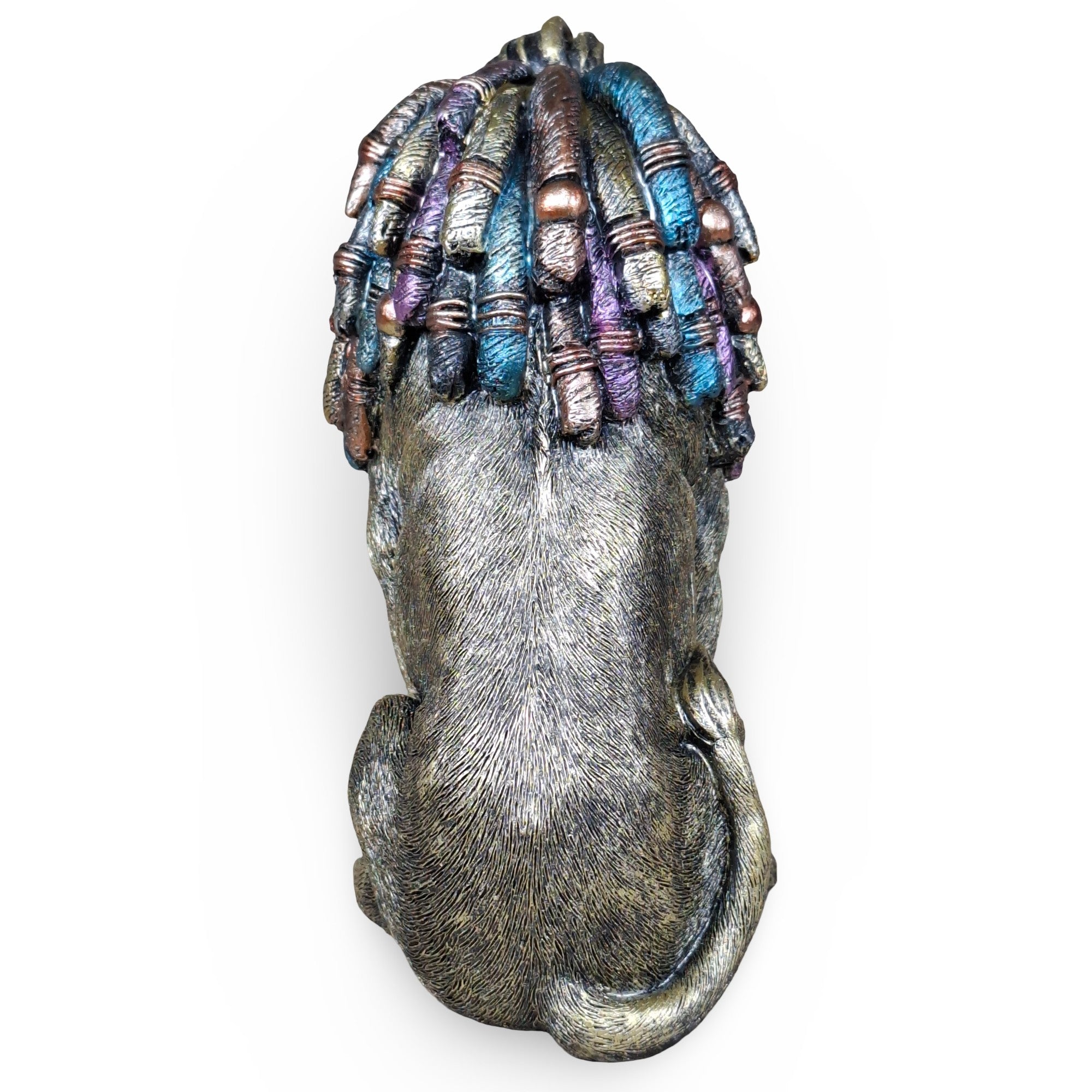 Deko Hund „Rasta Bob“ – handbemalte Hundefigur aus Polyresin, 2 Größen & Farben