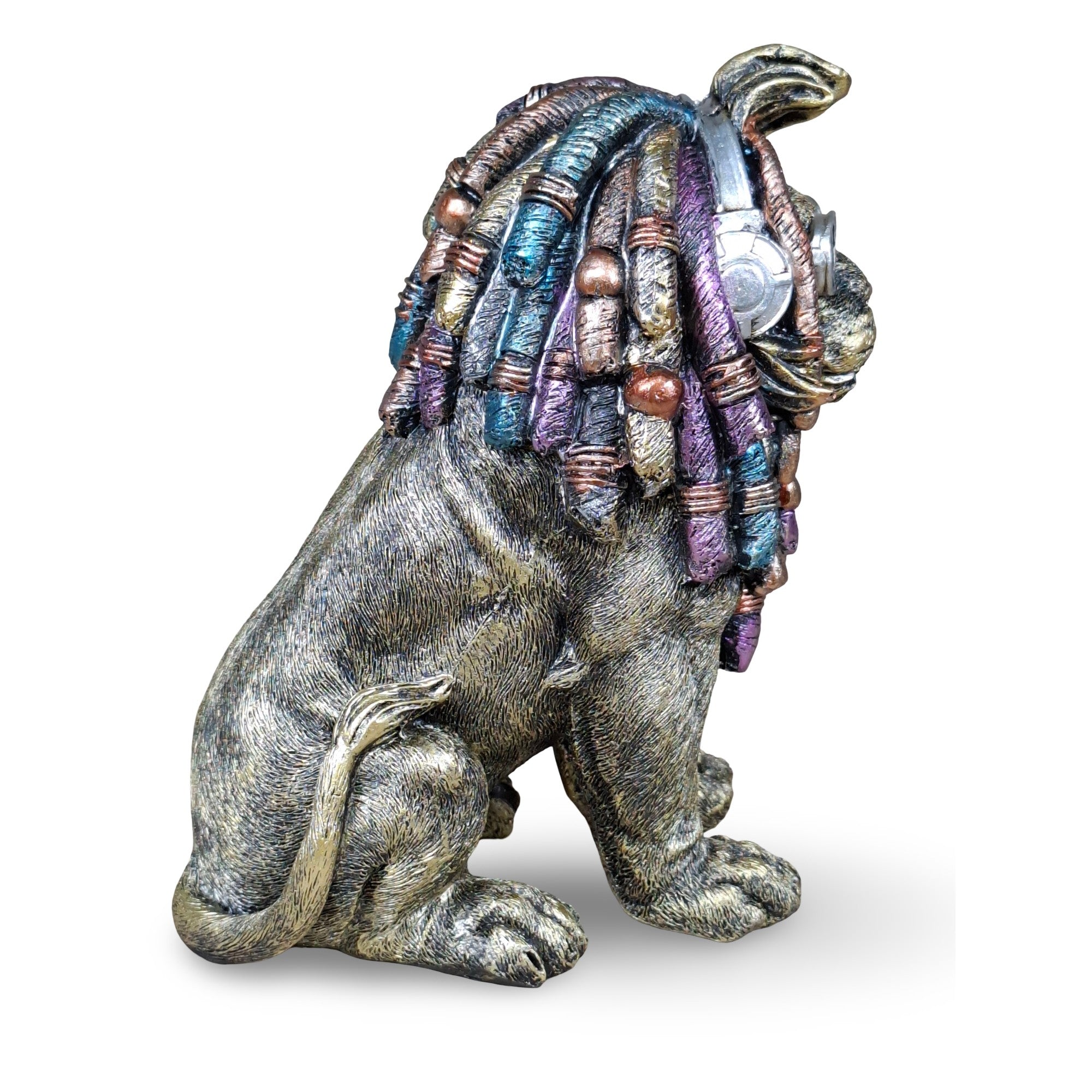 Deko Hund „Rasta Bob“ – handbemalte Hundefigur aus Polyresin, 2 Größen & Farben