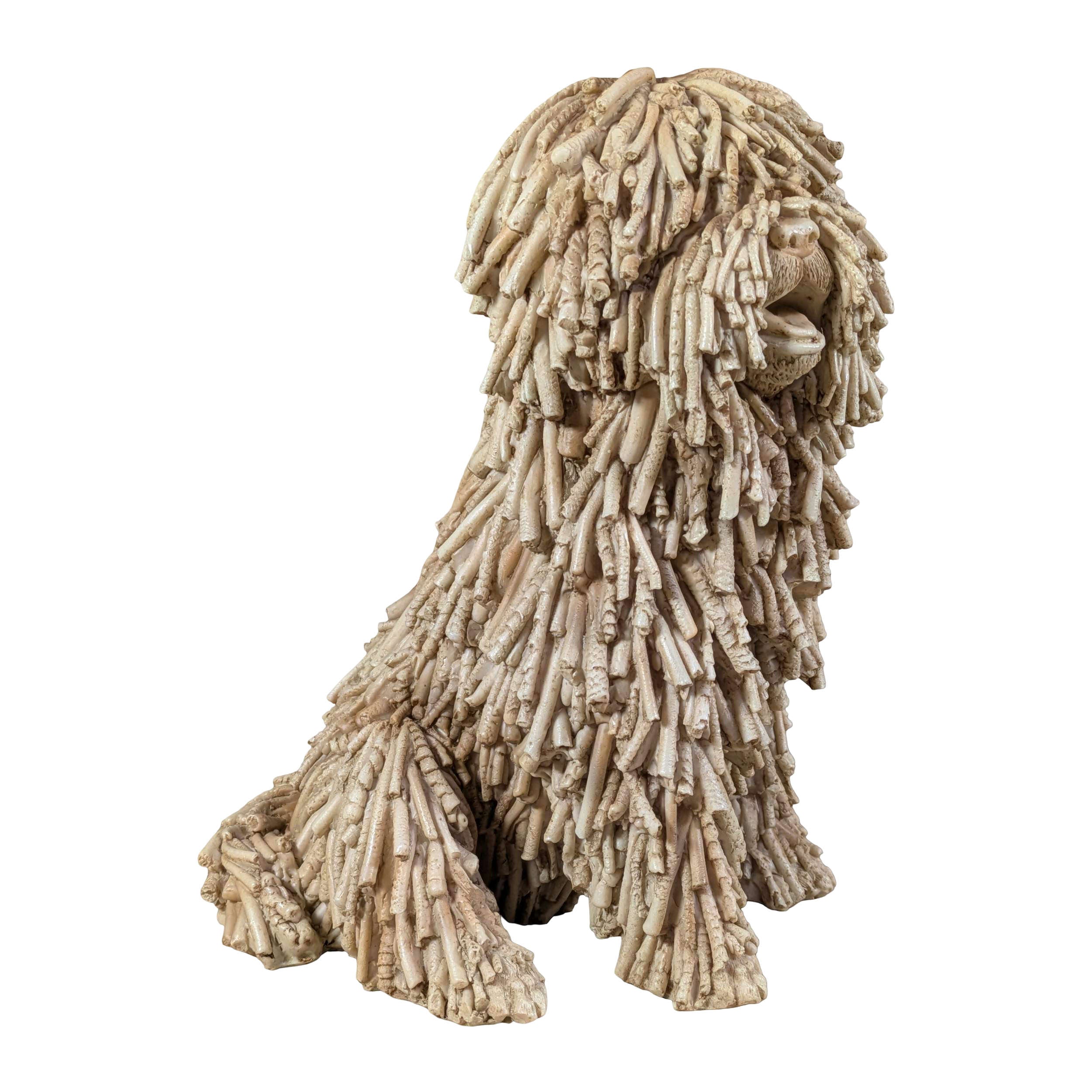 Hundefigur in Treibholz-Optik naturgetreuer Deko Hund im Driftwood Style
