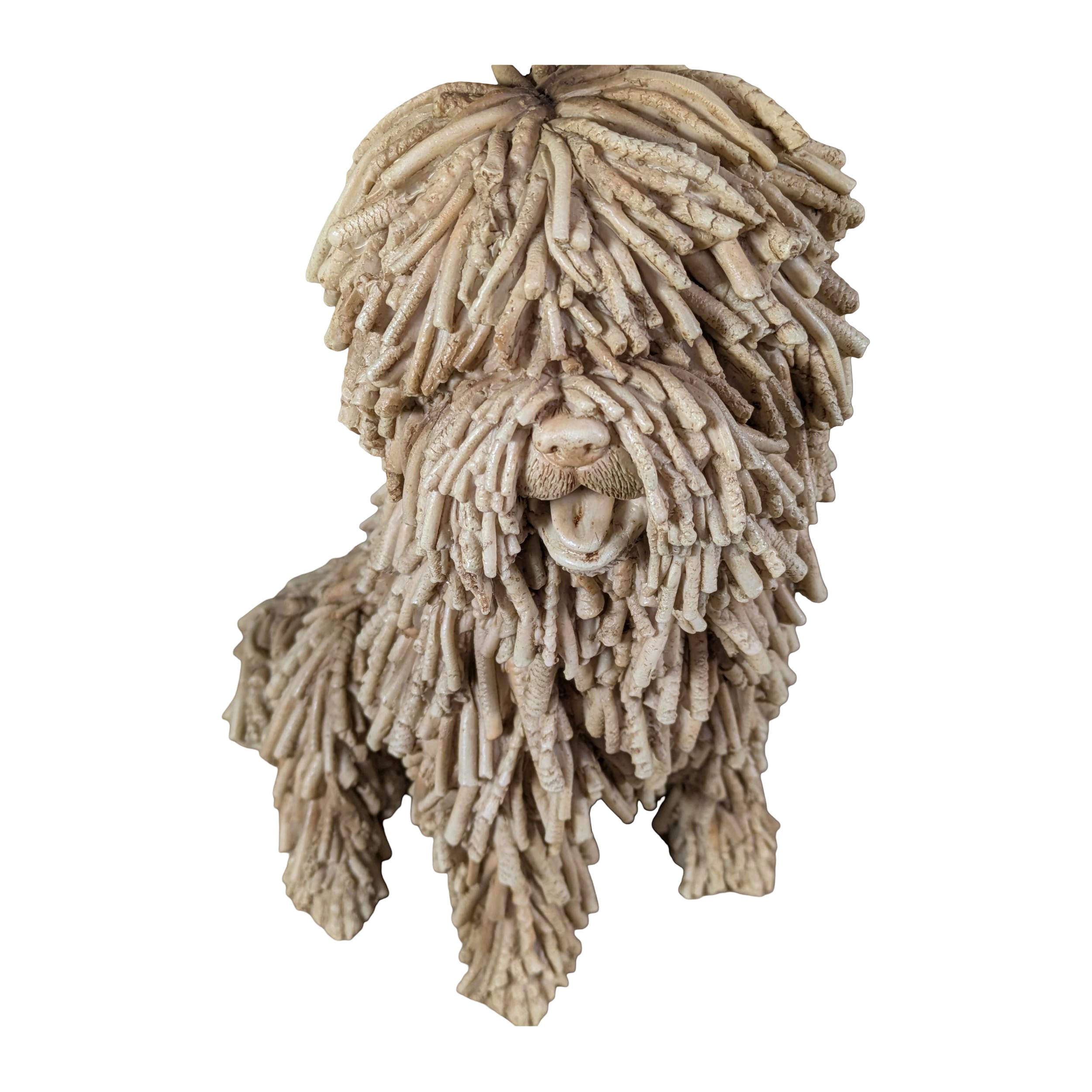 Hundefigur in Treibholz-Optik naturgetreuer Deko Hund im Driftwood Style