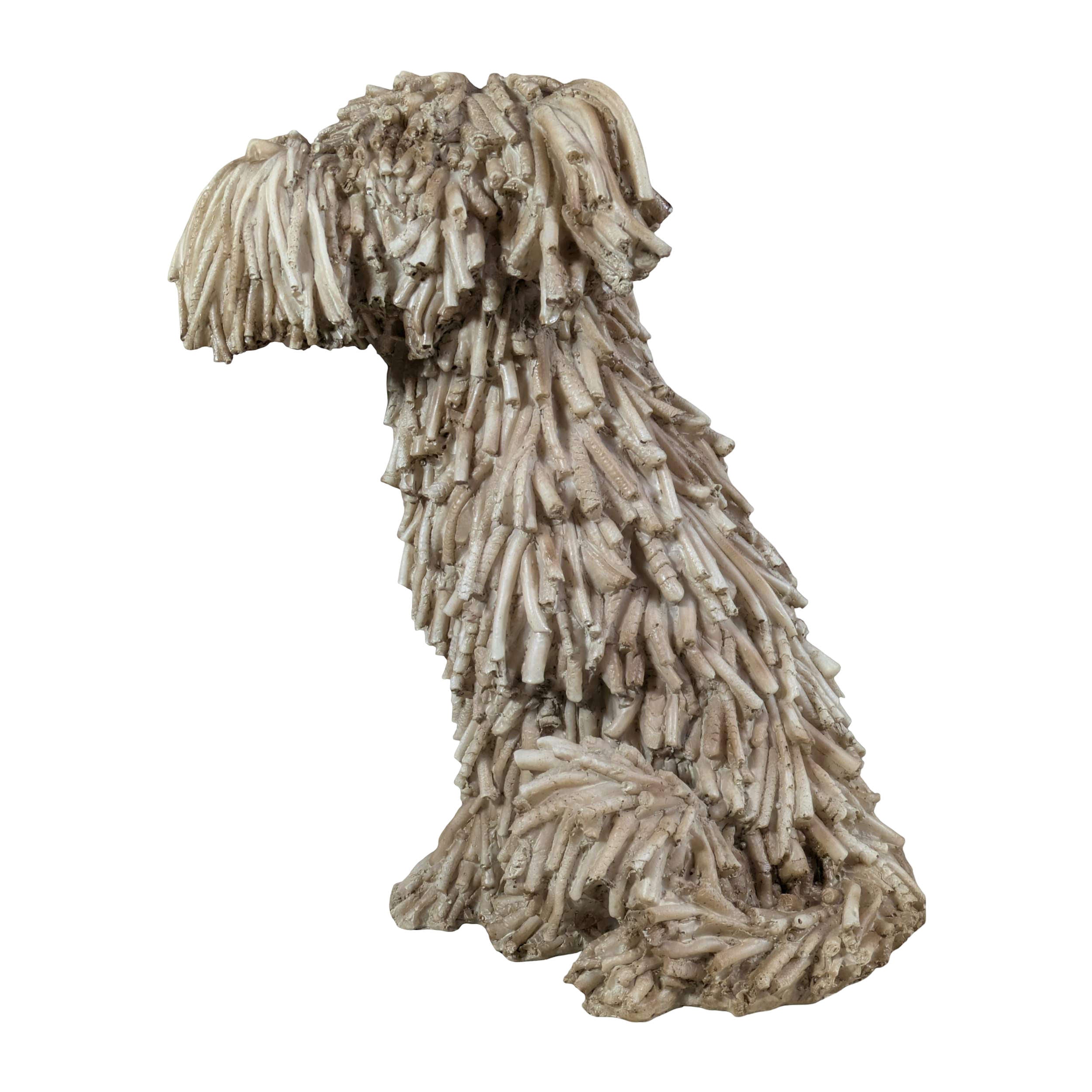 Hundefigur in Treibholz-Optik naturgetreuer Deko Hund im Driftwood Style