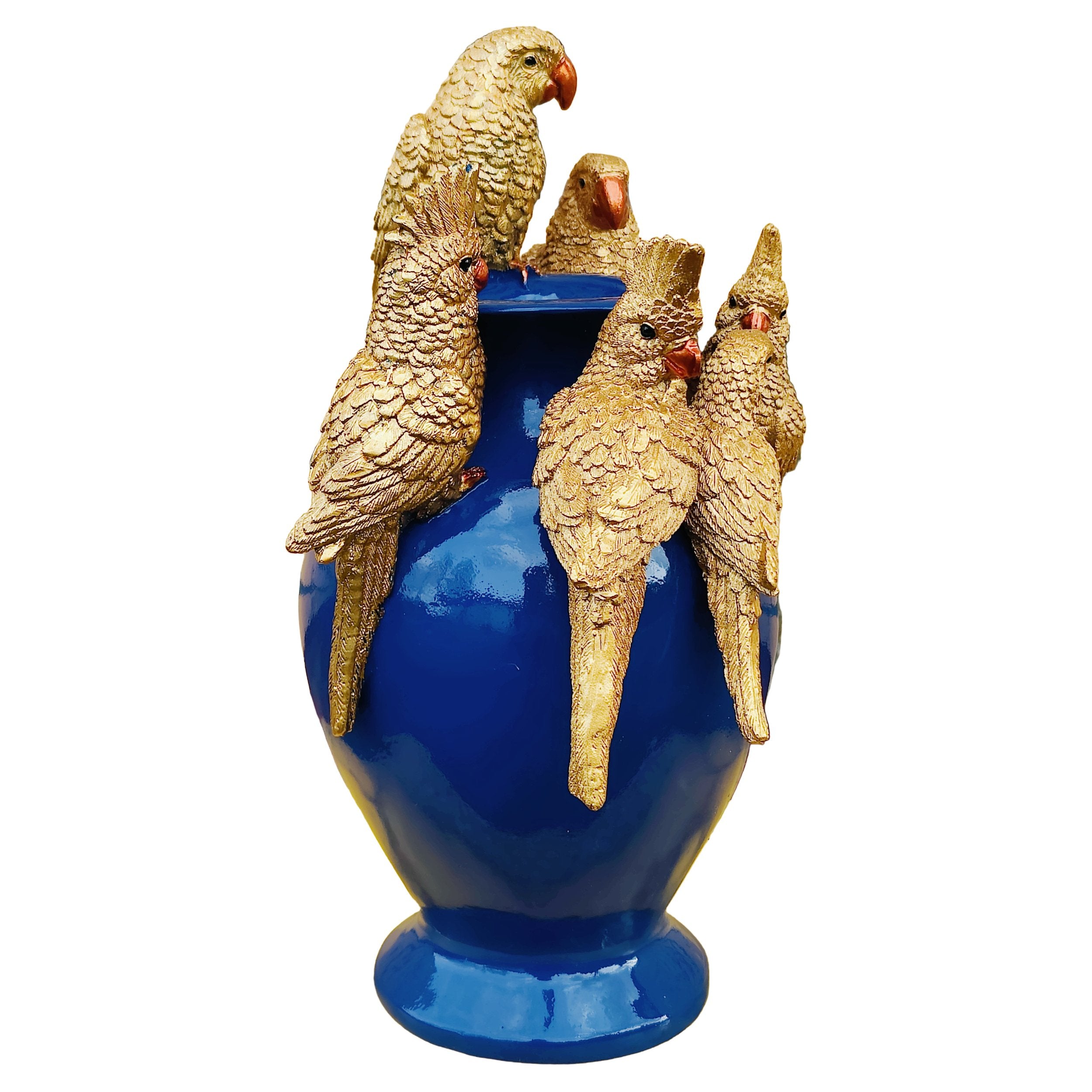 Kunstblumen Vase Deko Vase modern – Designer Vasen mit Tieren Papagei Affe Echse Tischdeko Vase bunt