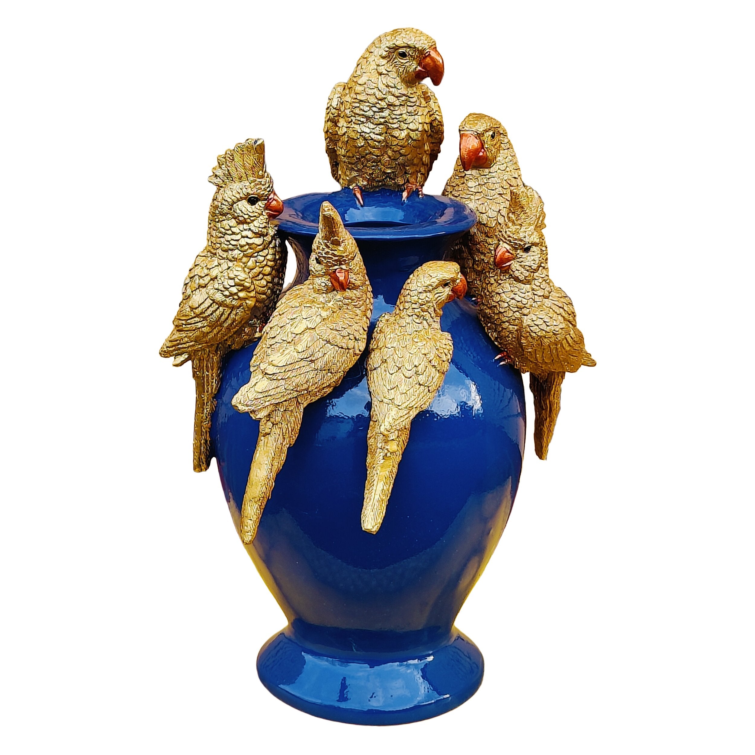 Kunstblumen Vase Deko Vase modern – Designer Vasen mit Tieren Papagei Affe Echse Tischdeko Vase bunt