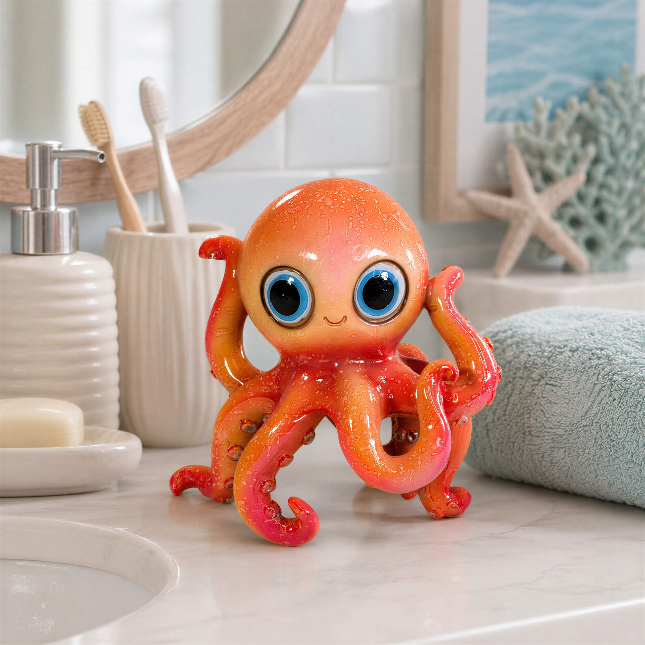 GlossiBande Oktopus Figur glänzend Deko Oktopus Krake in 2 Größen und Farben