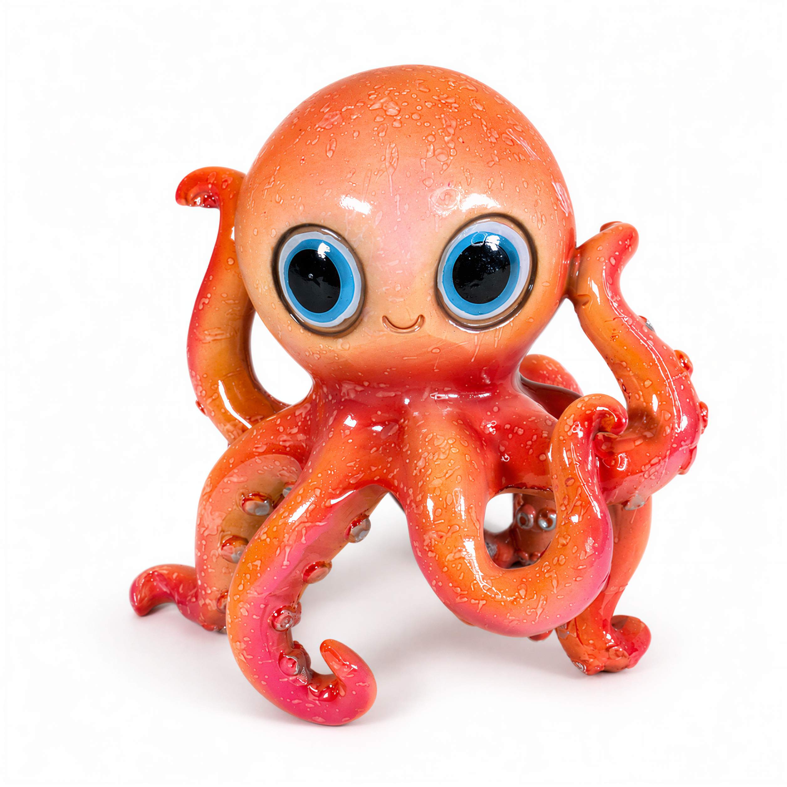 GlossiBande Oktopus Figur glänzend Deko Oktopus Krake in 2 Größen und Farben