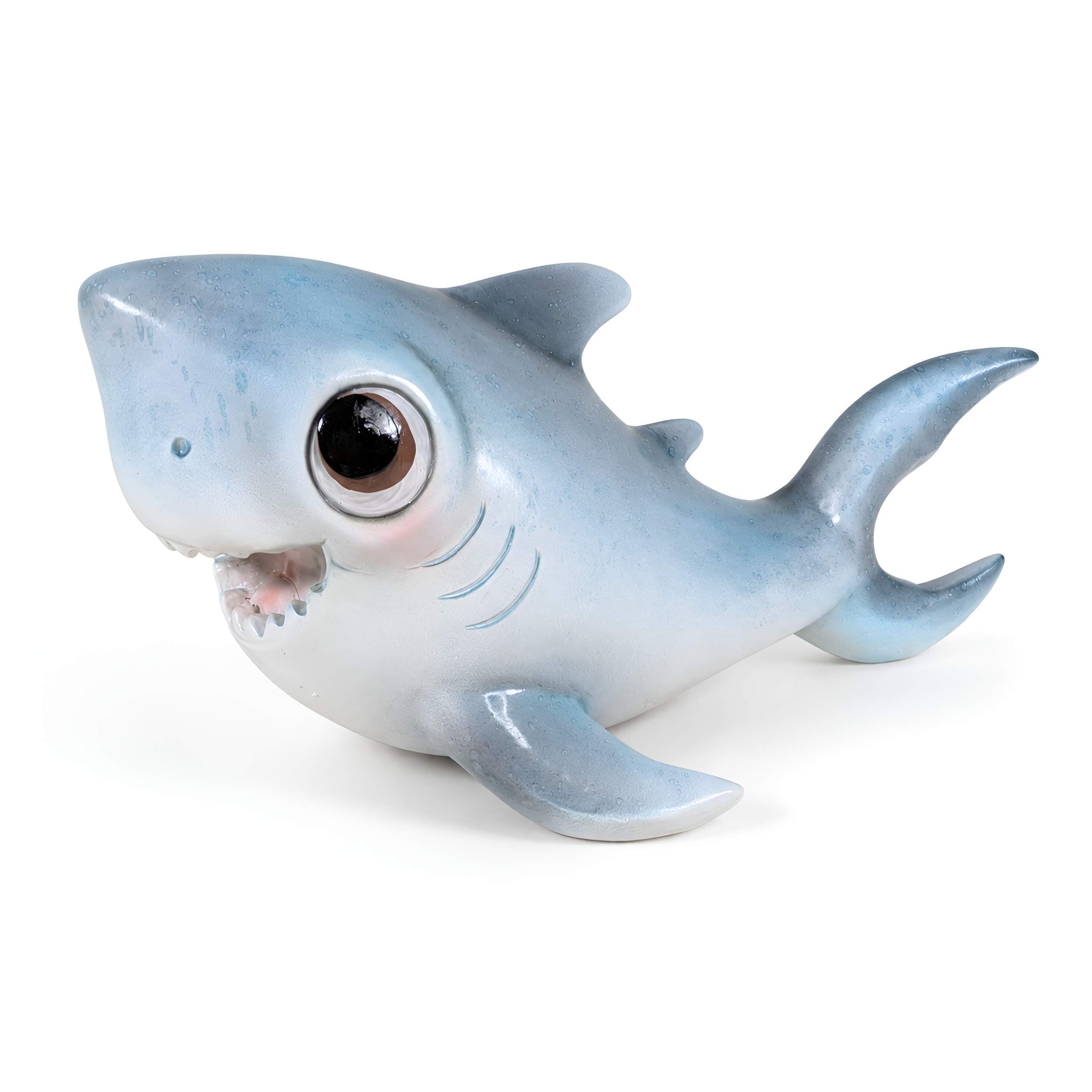 Hai Figur glänzend Baby & Groß für maritime Deko innen und außen