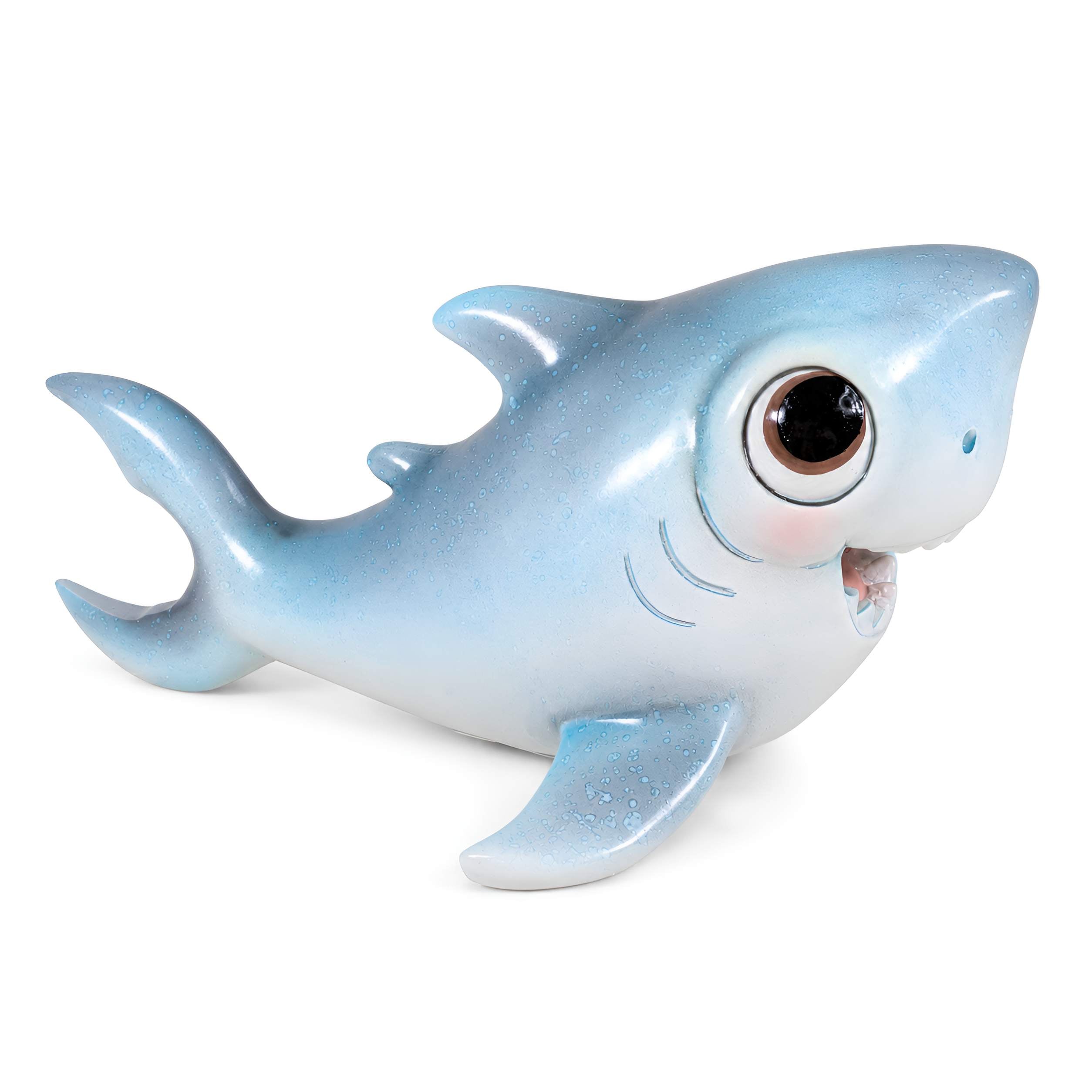 Hai Figur glänzend Baby & Groß für maritime Deko innen und außen