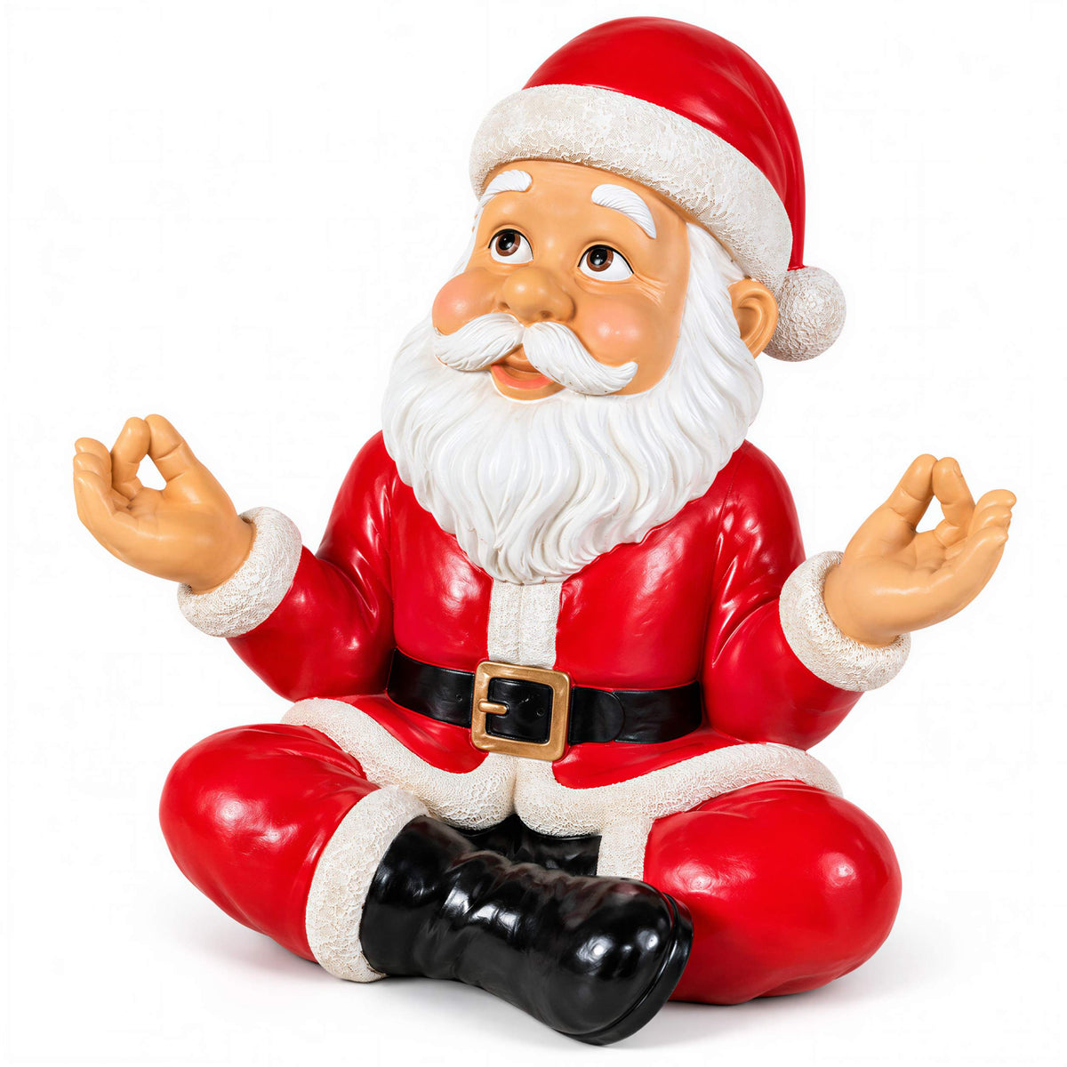 Weihnachtsmann Figur lustig Yoga oder kniend Weihnachtsdeko für Haus und Garten