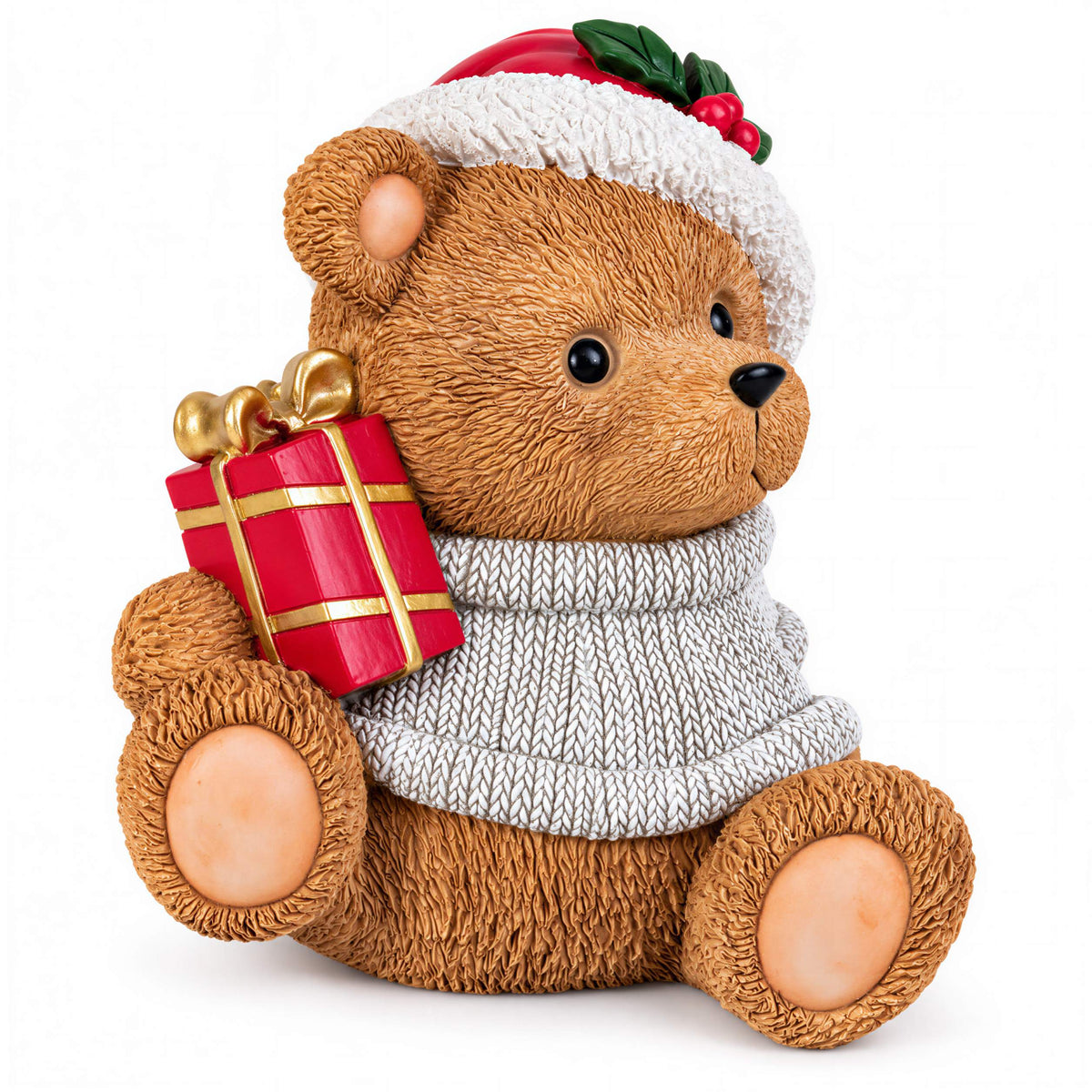 Bär Figur Weihnachtsdeko Tischdeko Weihnachtsbär mit Stern oder Geschenk