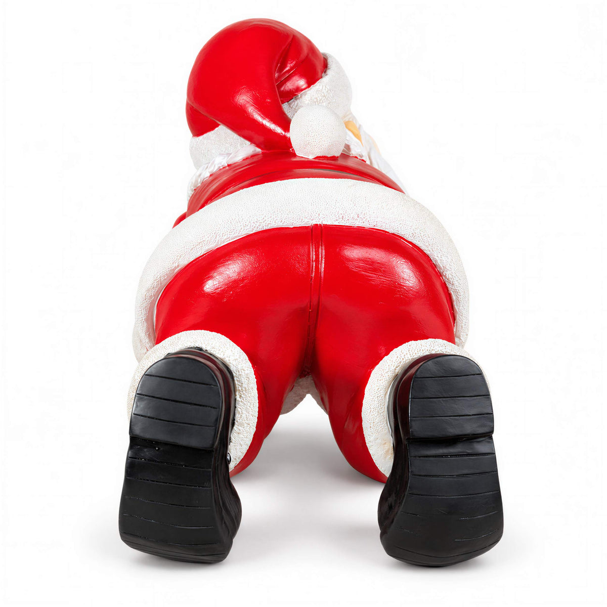 Weihnachtsmann Figur lustig Yoga oder kniend Weihnachtsdeko für Haus und Garten