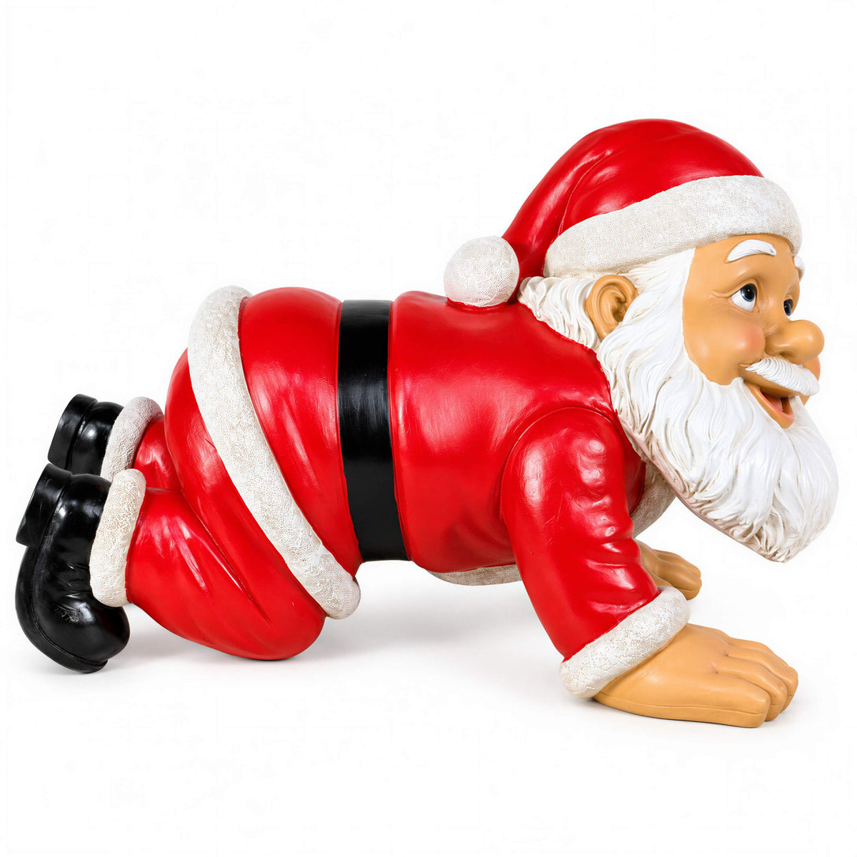 Weihnachtsmann Figur lustig Yoga oder kniend Weihnachtsdeko für Haus und Garten