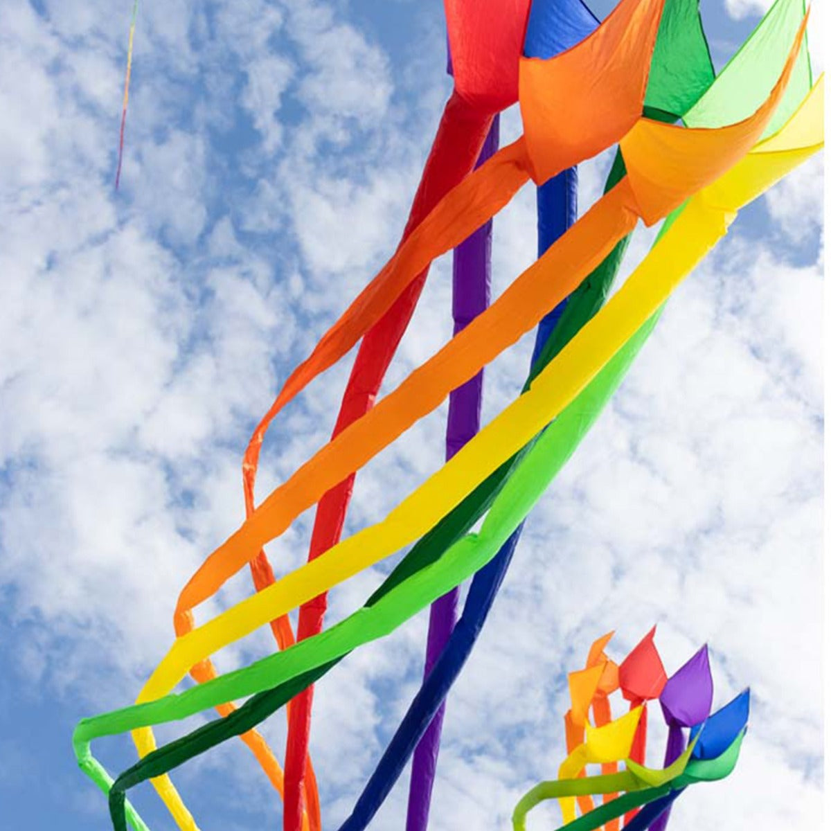 Drachenschwanz HQ Soft Swirl Rainbow 6 m Leinenschmuck Drachenzubehör