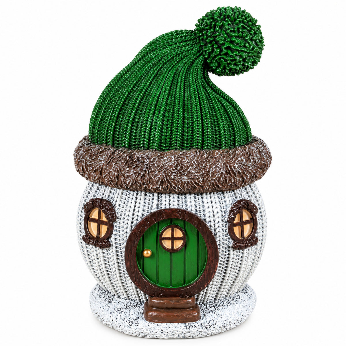 Wichtelhaus Weihnachtsdeko Strickoptik Weihnachtsdorf Tischdeko in 4 Varianten