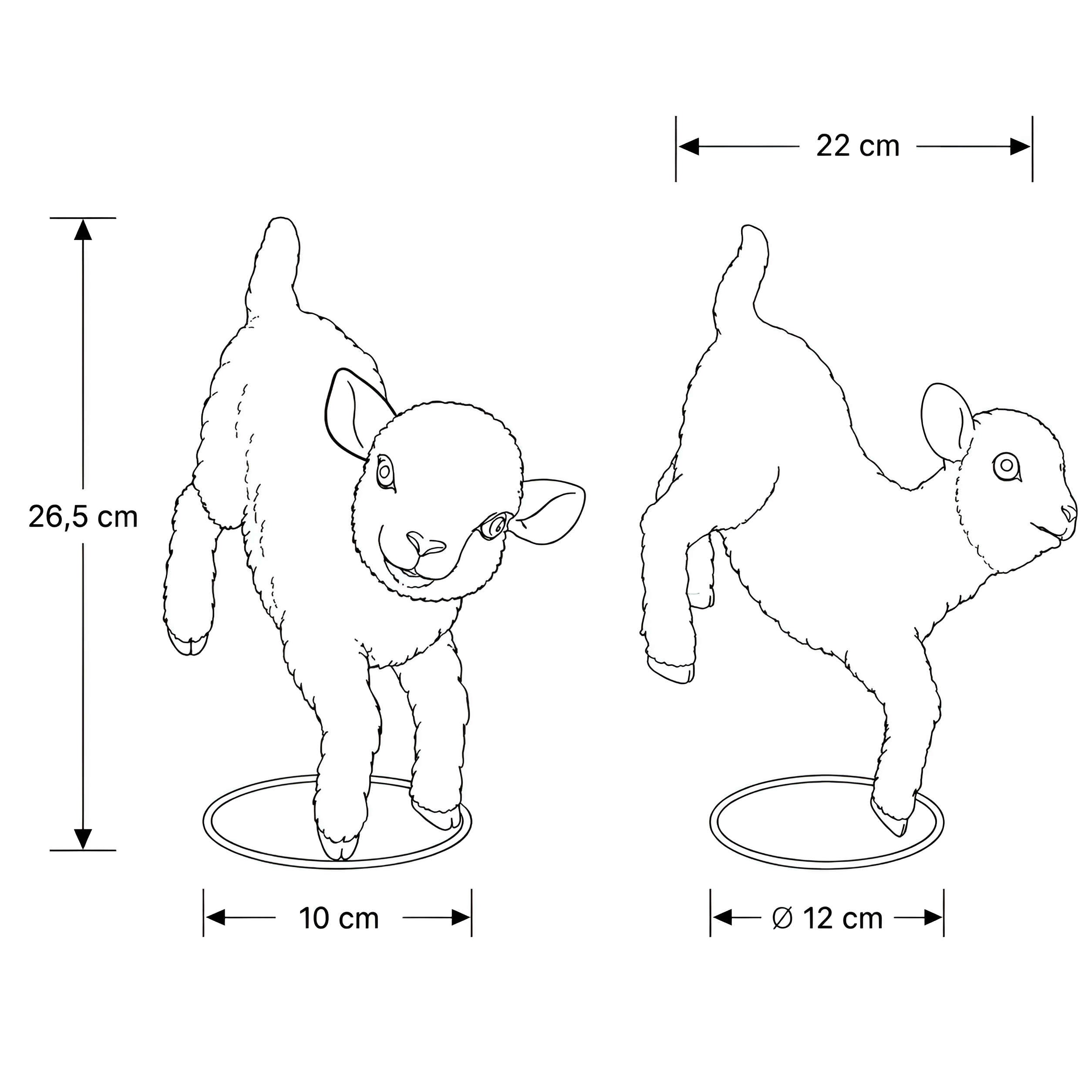 Schaffiguren Lamm Figur Deko Schafe für Garten Gartenfigur Lamm Varianten