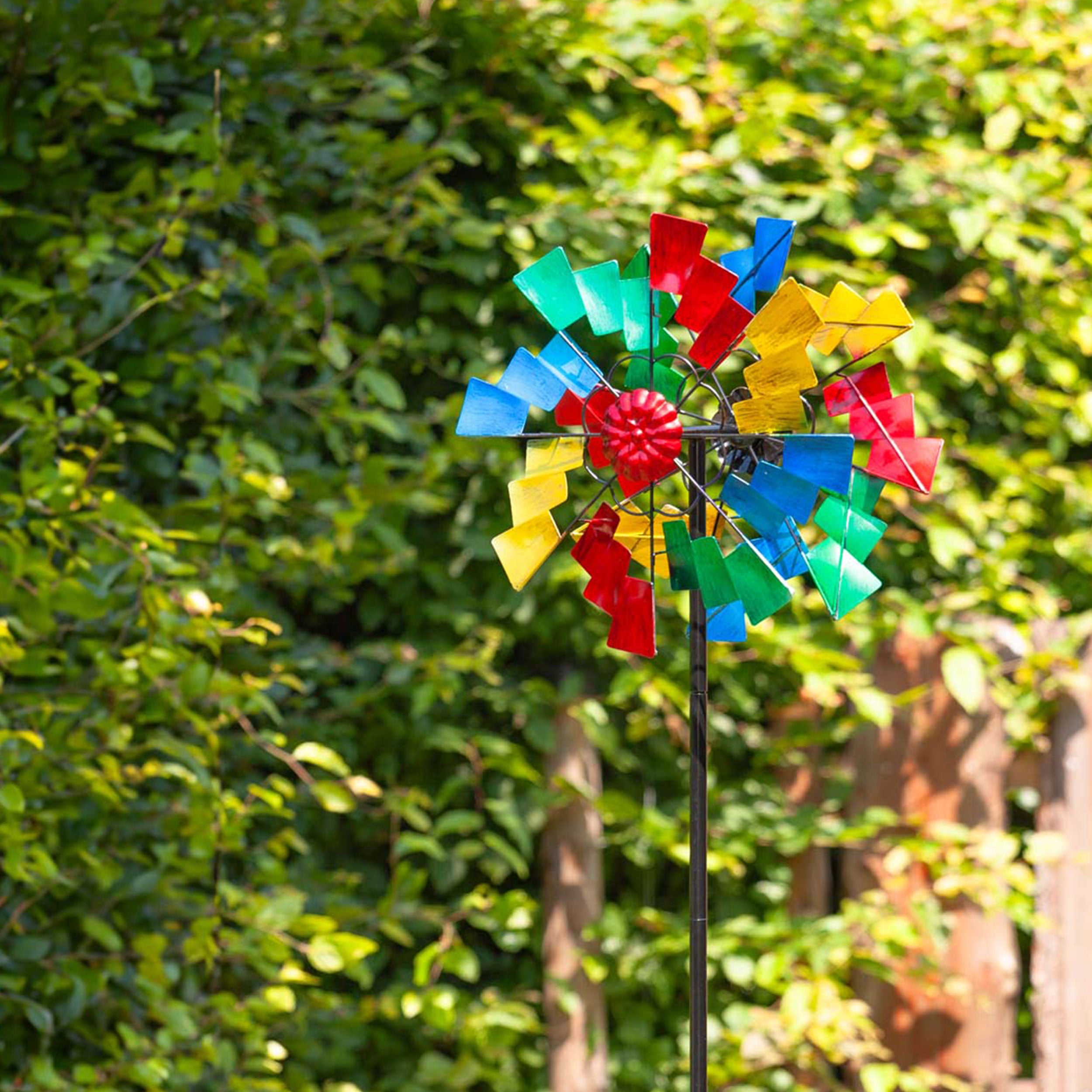 Kinetic Art Metall Windrad Rotator Duett Windspiel Metall Garten Windrad stehend