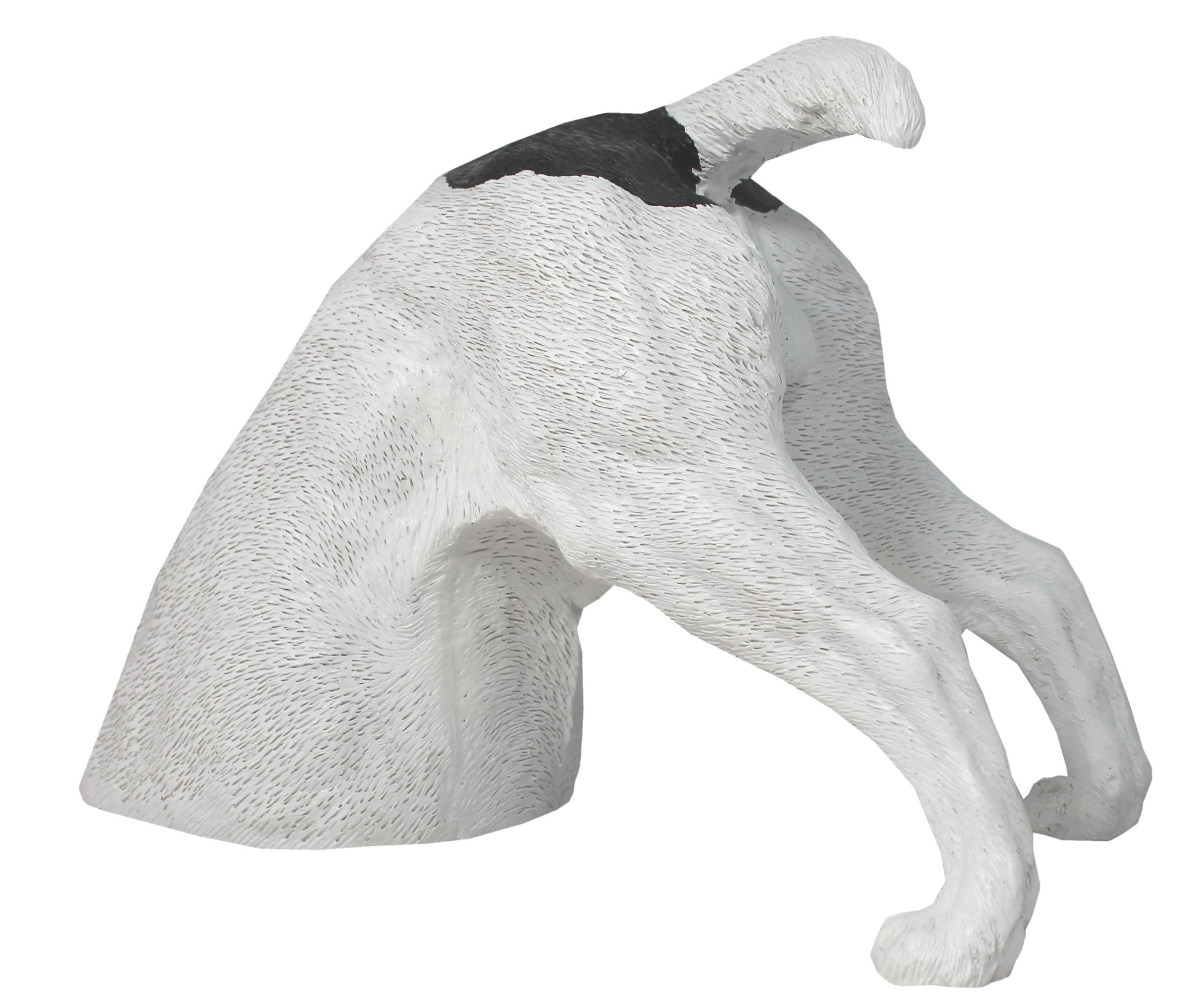 Dekofigur haber Hund grabend Jack Russell Terrier Gartendeko Hundefigur Gartenfigur