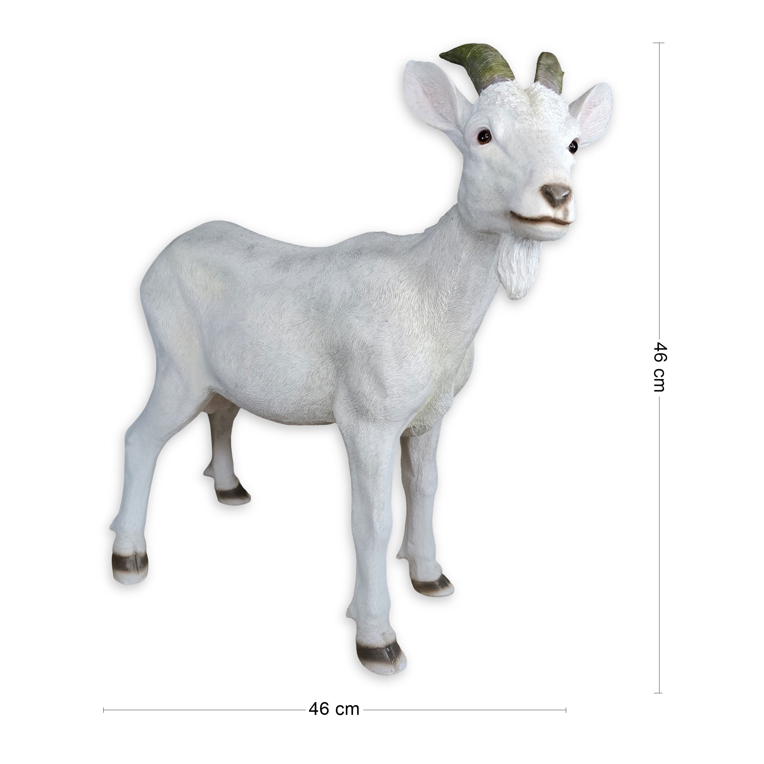 Ziegenbock Figur Bruce - Gartenfigur Ziege als Tierfigur Geißbock Deko für Garten, Terrasse & Hof