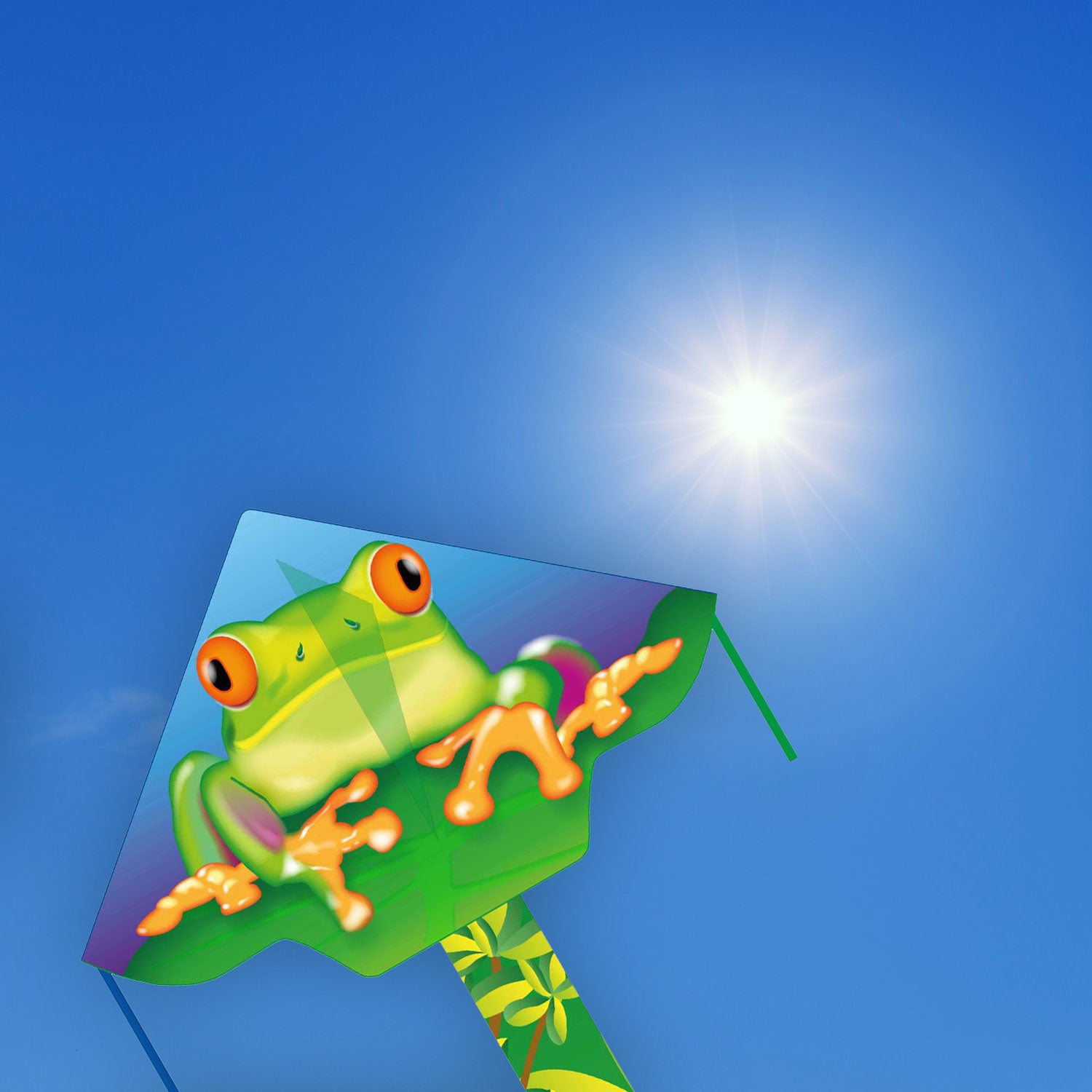 Kinderdrachen Einleiner Drachen HQ Simple Flyer Froggy 120 cm Flugdrache