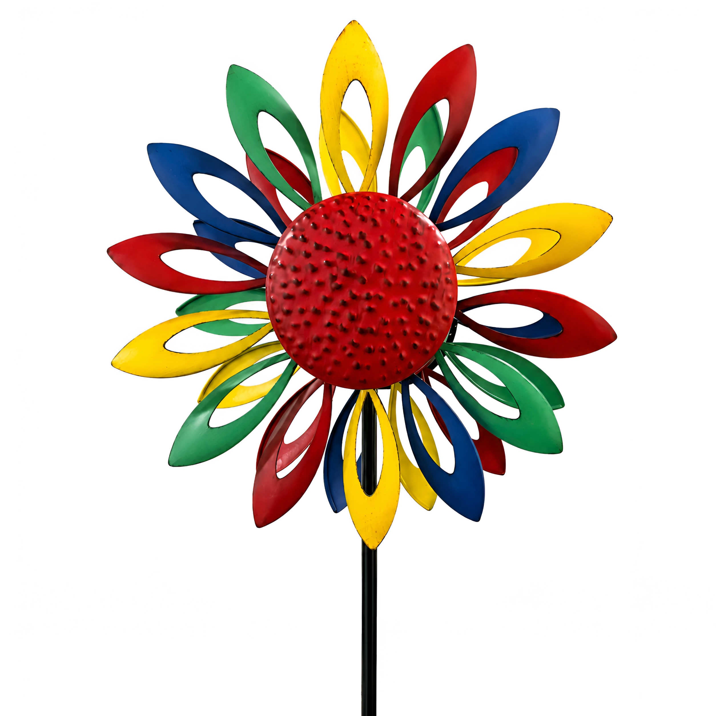 Windrad Garten Metall gegenläufig Windrad für den Garten mit Erdspieß 120 cm