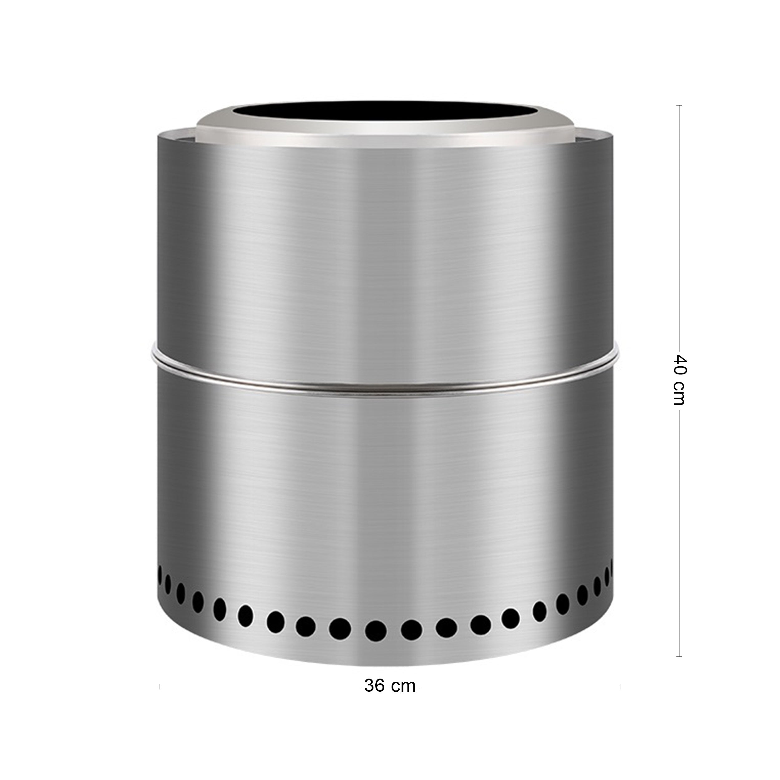 Rauchfreie Reuerschale NOVA Edelstahl Feuerstelle für Garten Terrasse Balkon