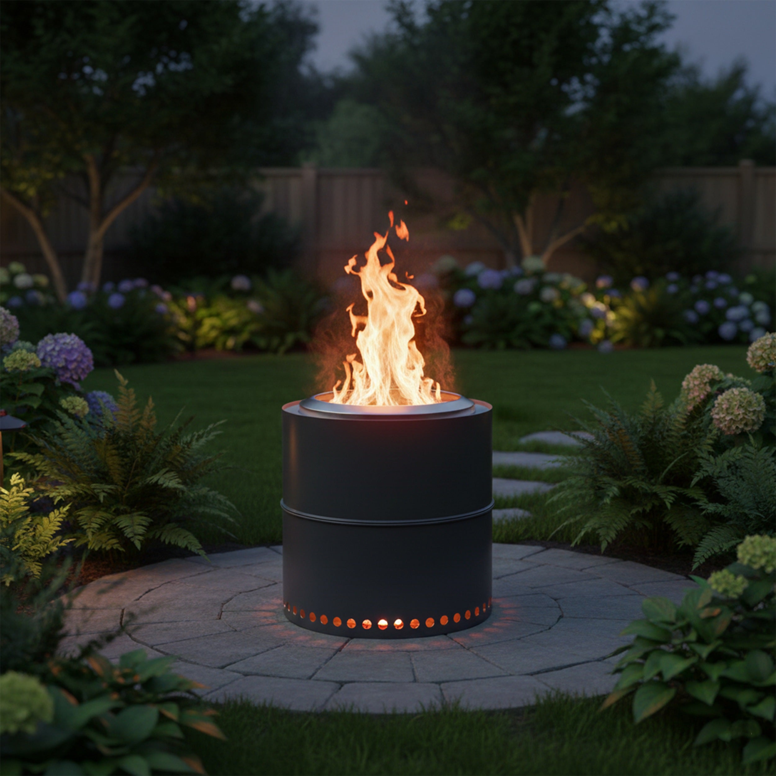 Rauchfreie Reuerschale NOVA Edelstahl Feuerstelle für Garten Terrasse Balkon